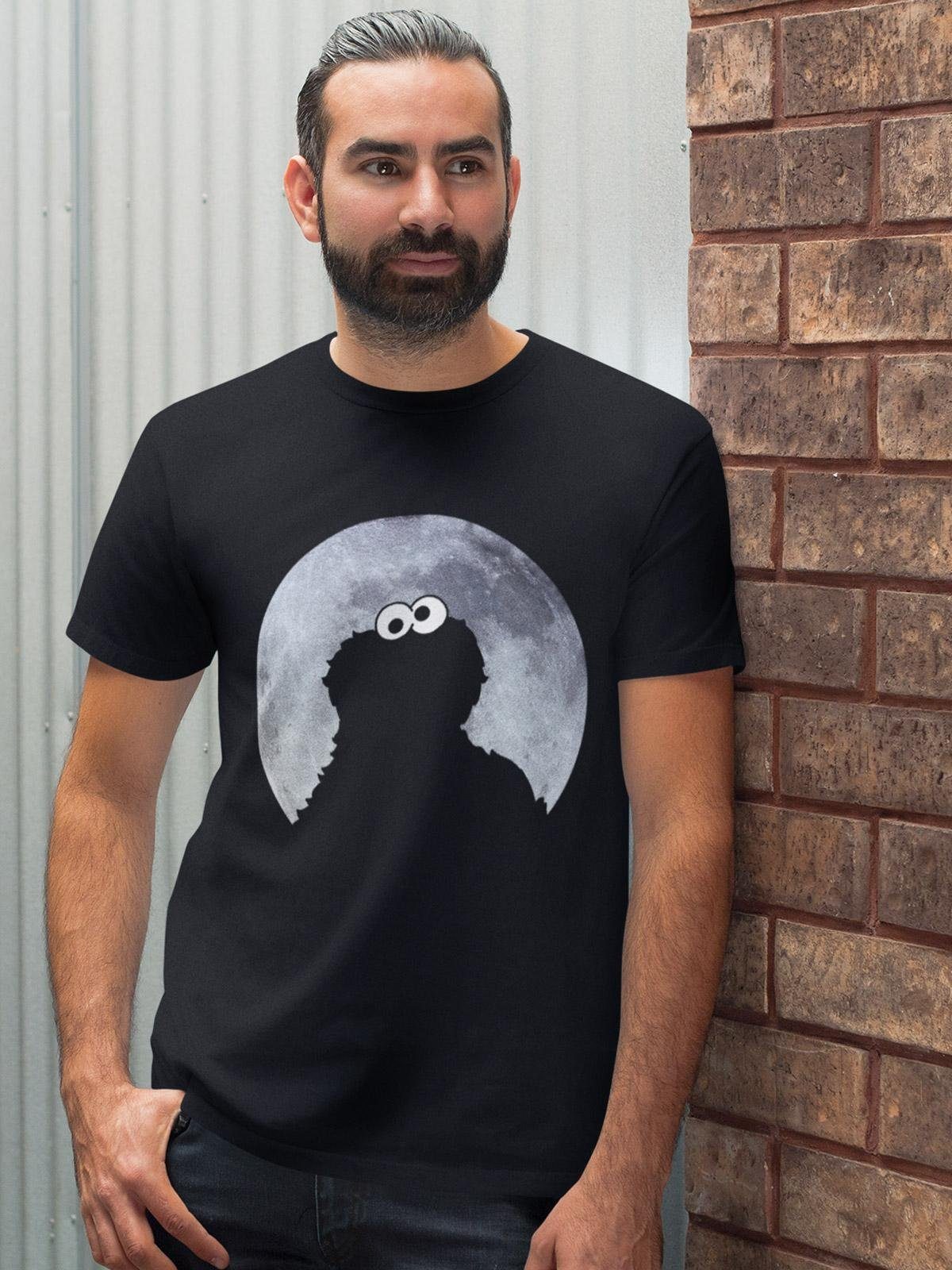 Sesamstrasse T-Shirt Cookie Monster black Moonnight