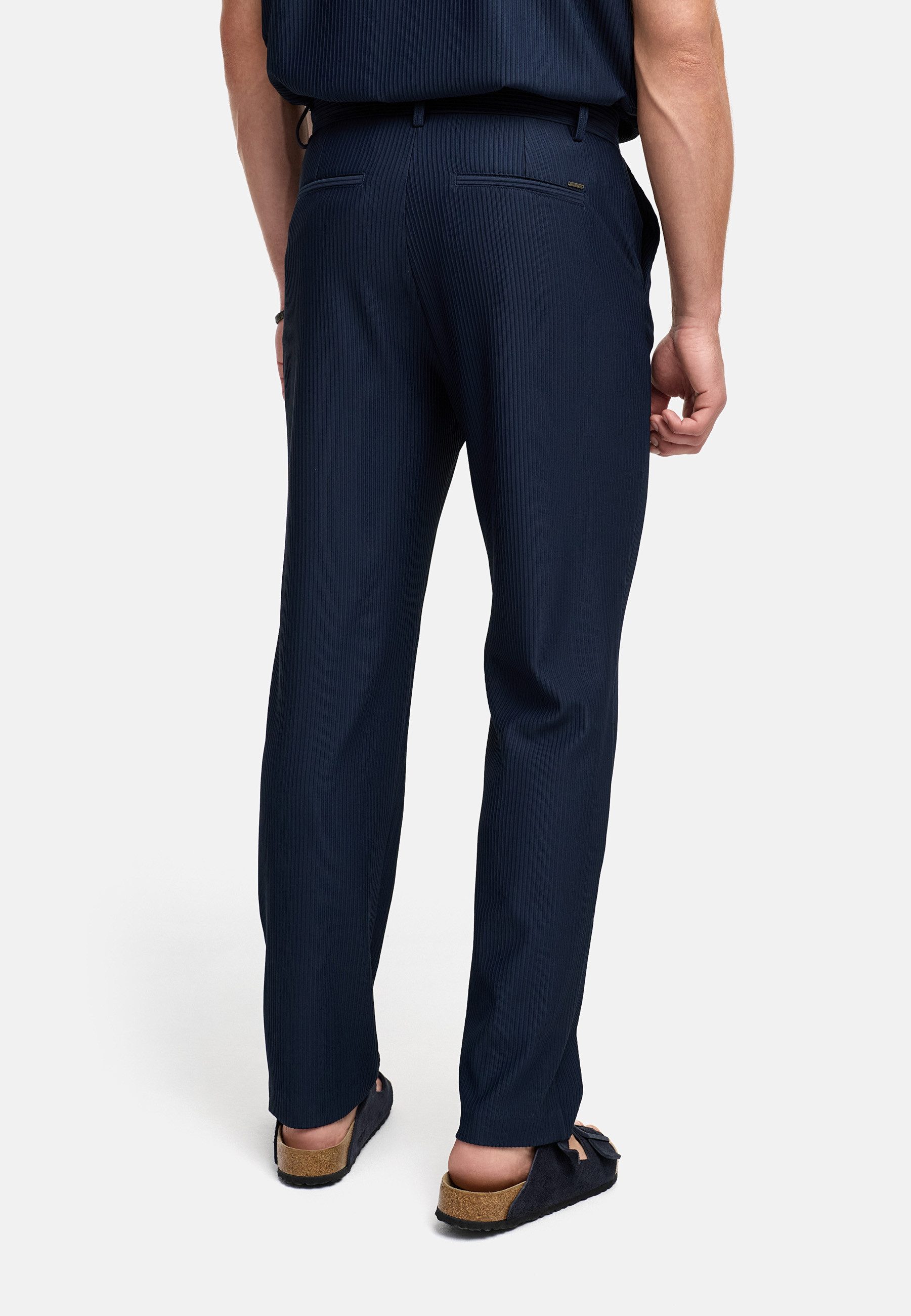 INDICODE Stoffhose Herren INAmogust Herrenhose Freizeithose Männer mit feiner Textur und subtil-edlem Streifenmuster
