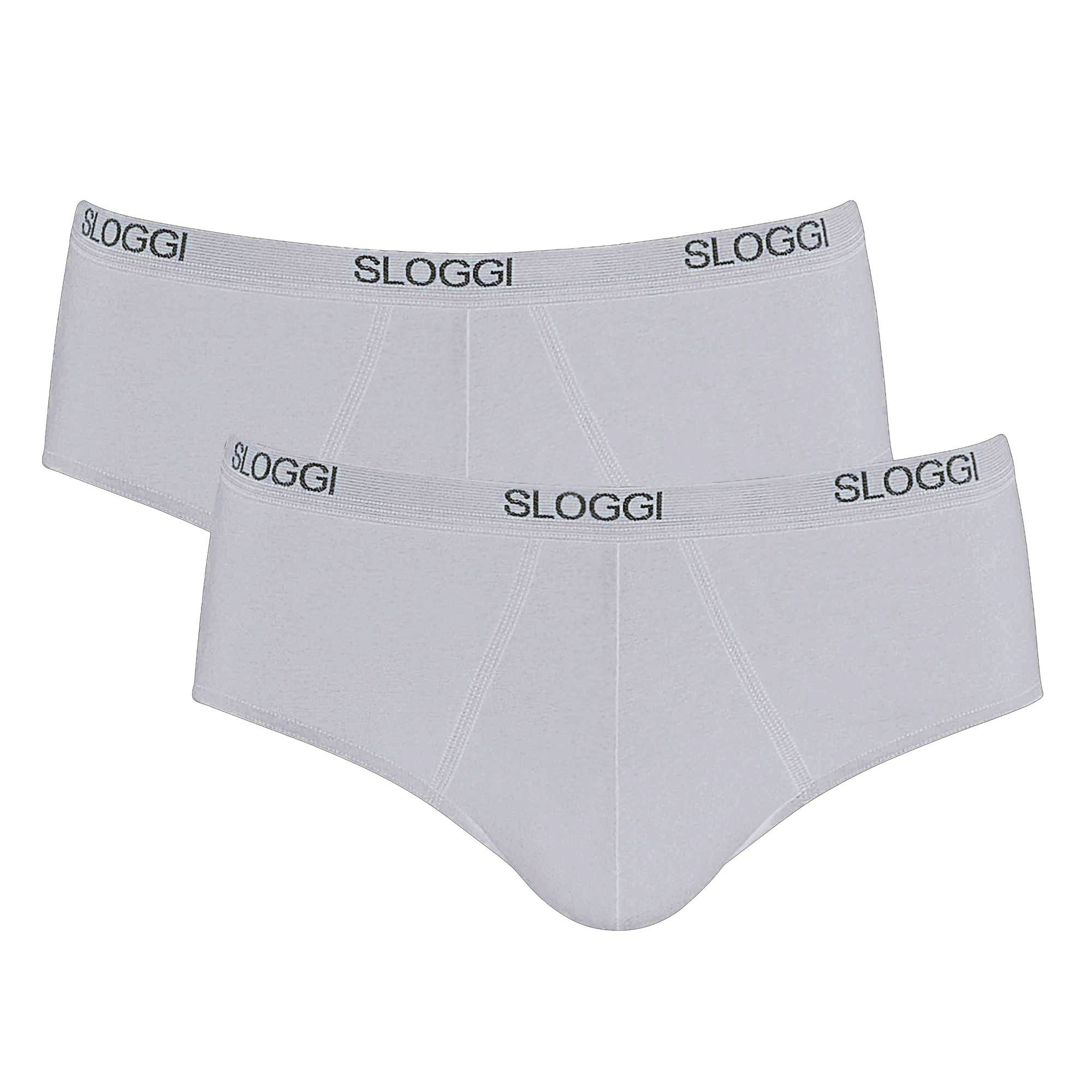 Slip Herren Slip 2er Pack Baumwollmischung Basic Midi