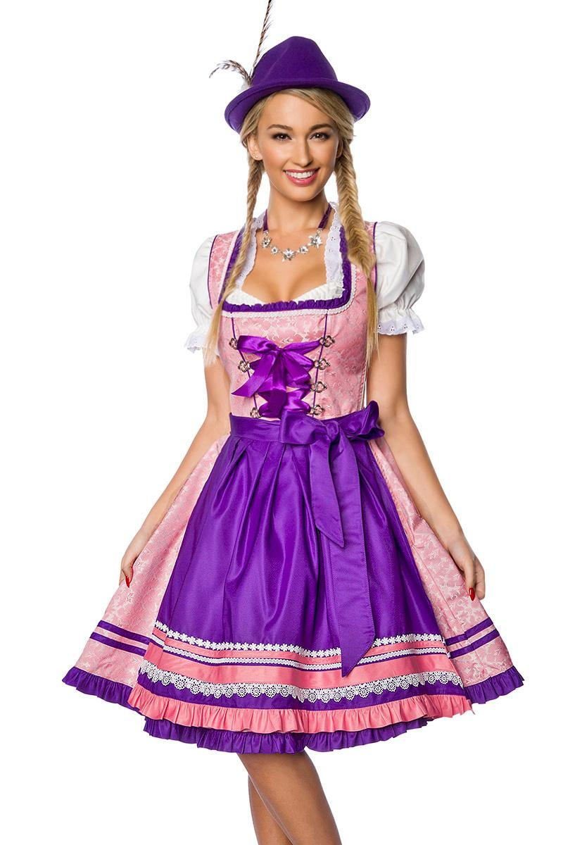 DIRNDLINE Dirndl 2-tlg. Trachten Set: Premium Dirndl mit Schürze in rosa/lila mehr