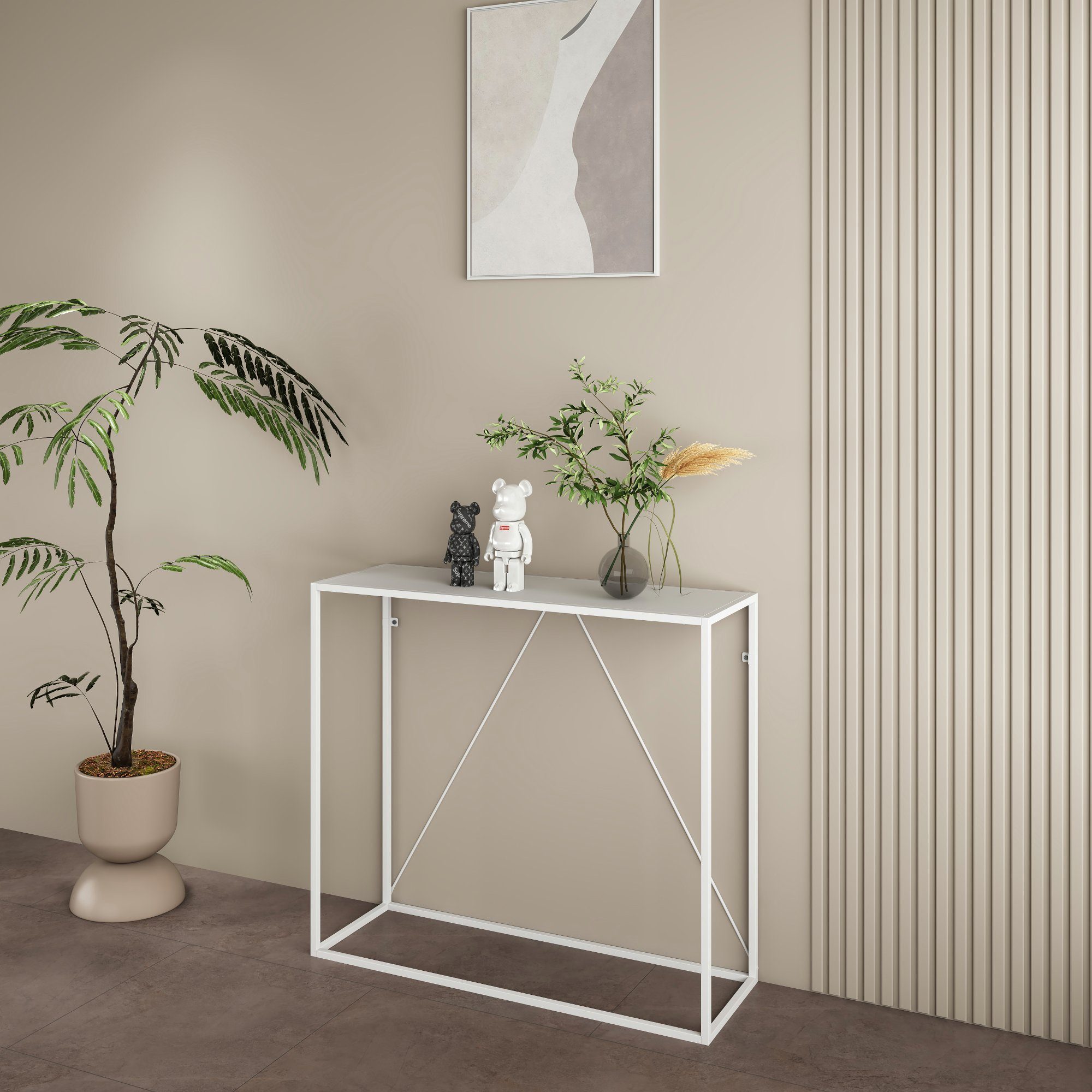 en.casa Konsolentisch, »Austevoll« aus Stahl 90x30x80cm günstig online kaufen