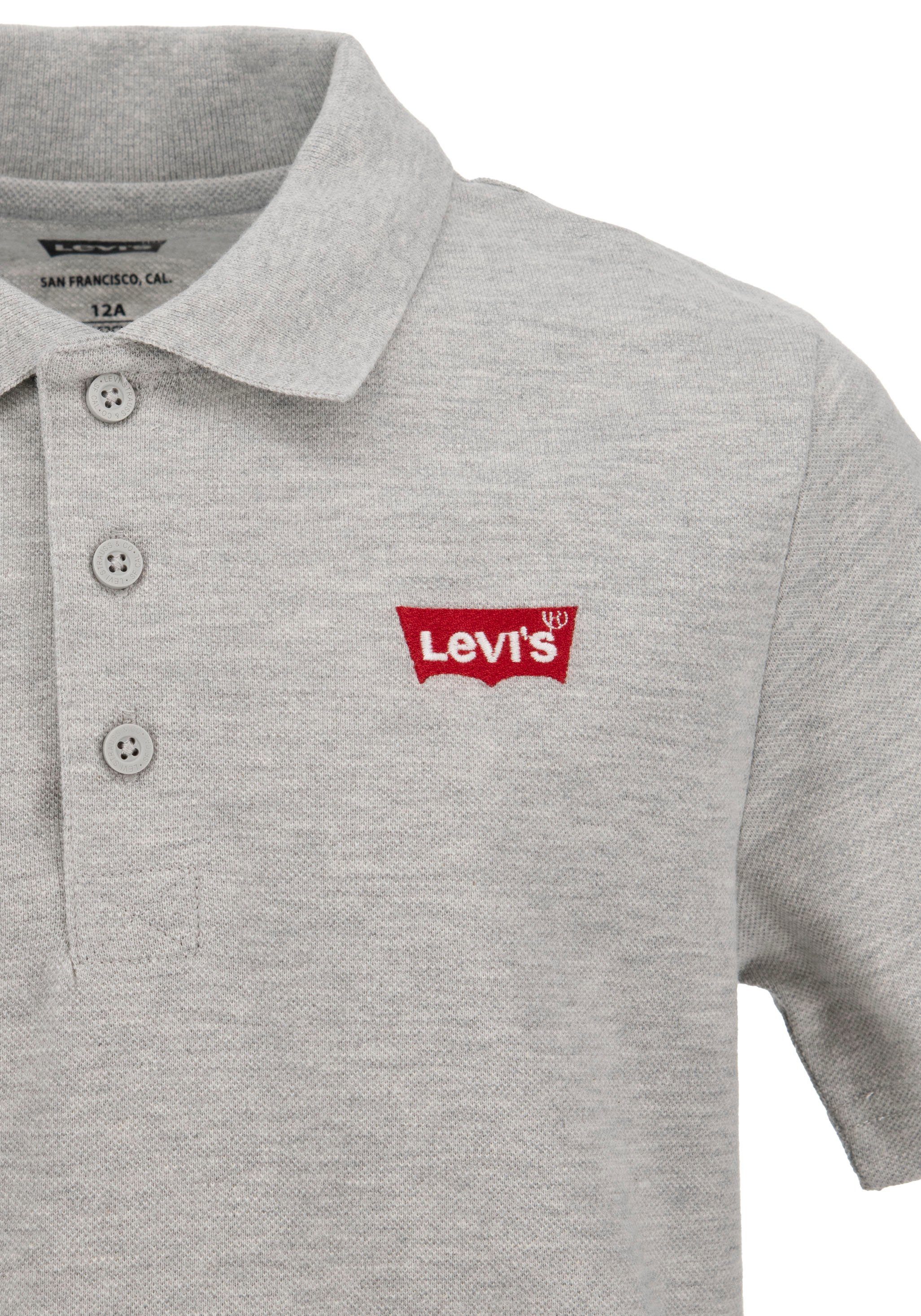 Levi's® Kids Poloshirt POLO for BOYS grey NECK LVB TAPE heather BACK light