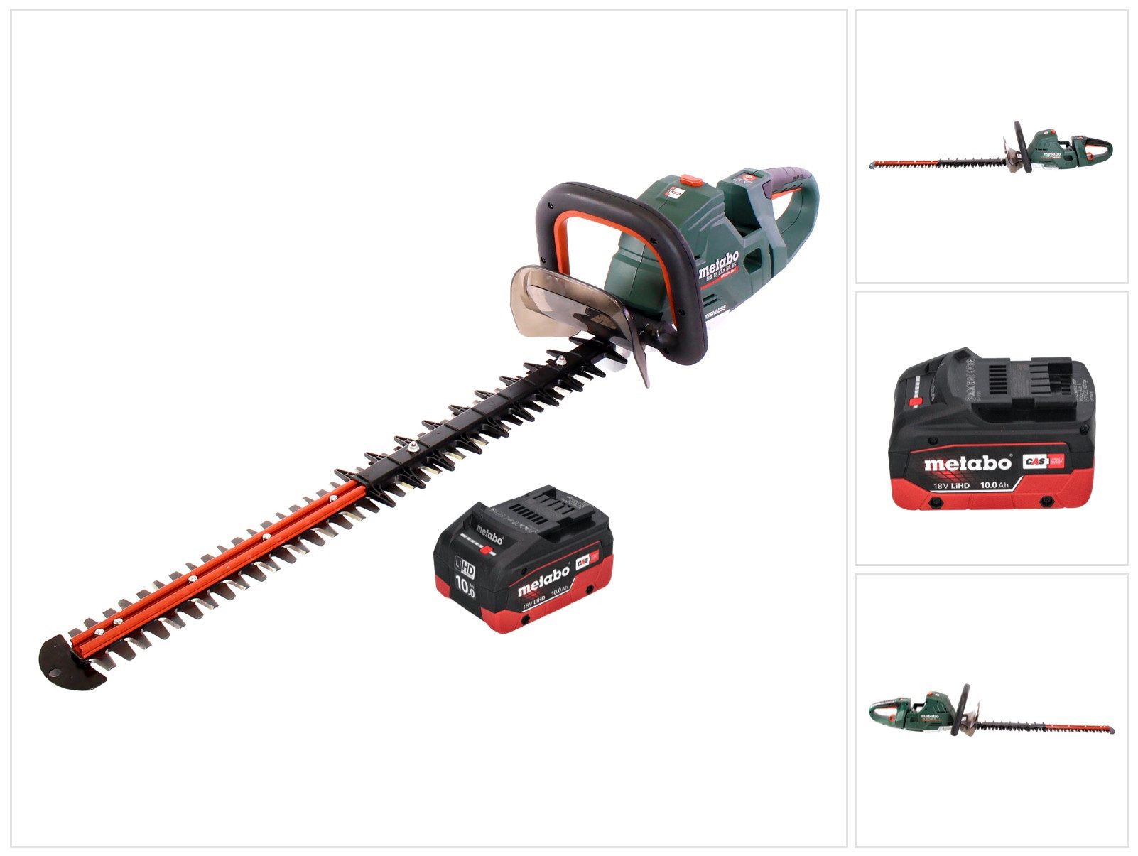 metabo Akku-Heckenschere HS 18 LTX BL 65 Akku Heckenschere 18 V 60 cm Brushless + 1x Akku 10,0