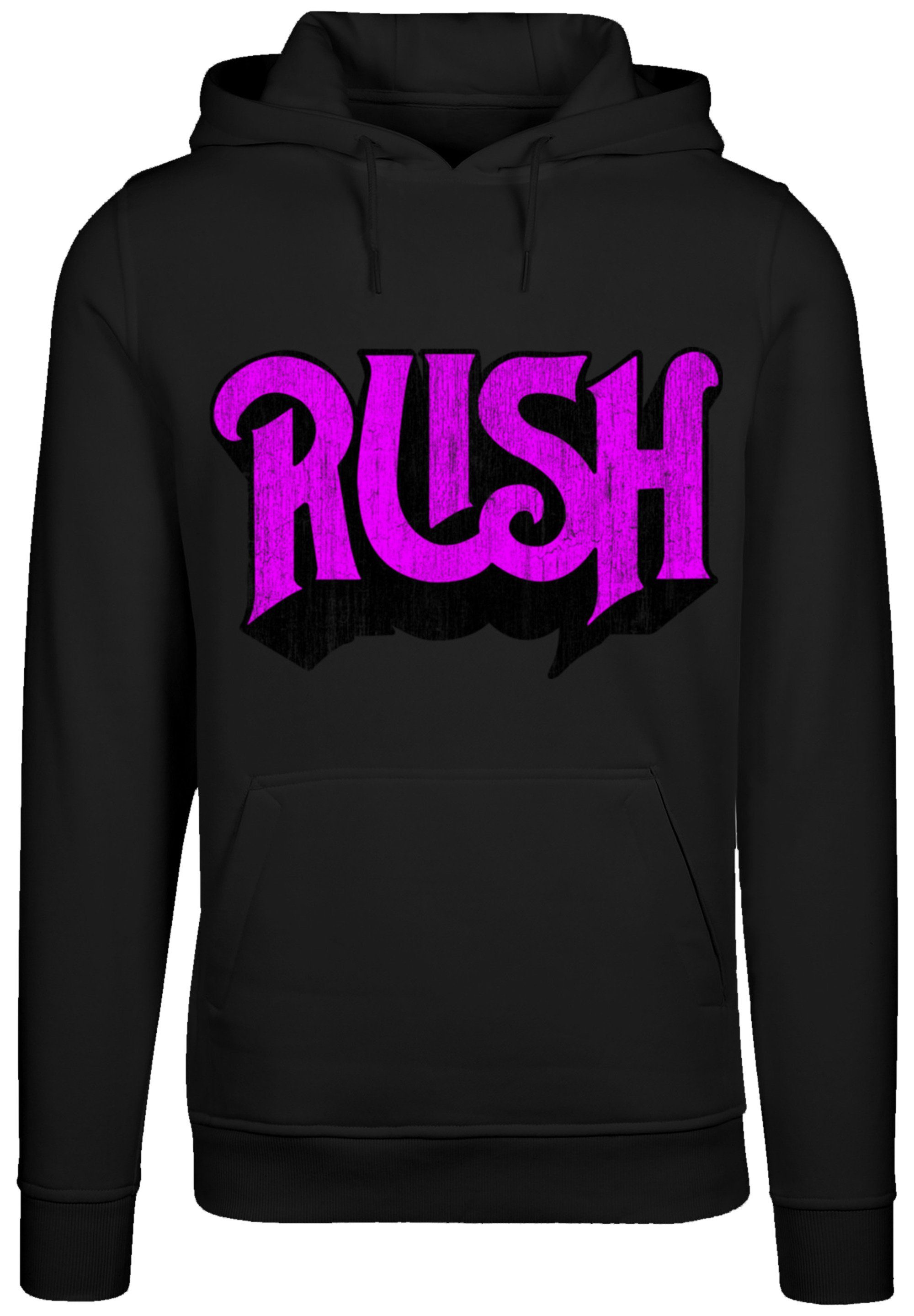 F4NT4STIC Kapuzenpullover Rush Rock Band Premium Qualität Distressed Logo schwarz