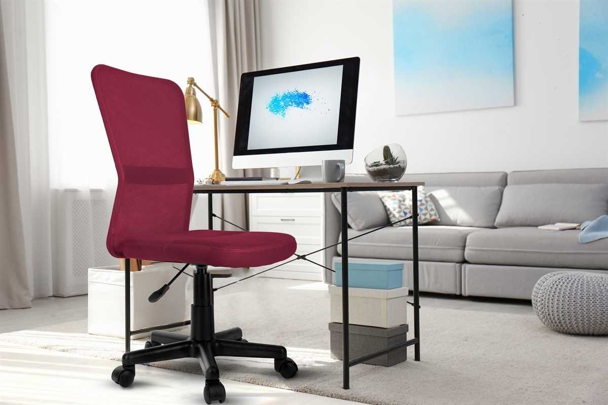 Schreibtischstuhl stufenlos Weinrot SGS-geprüft Drehstuhl Drehstuhl TRESKO höhenverstellbar, Bürostuhl Lift