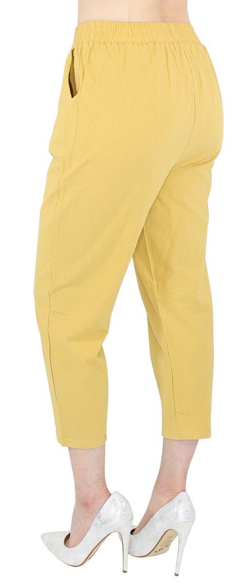 dy_mode Caprihose Damen Capri Hose 3/4 Stoffhose Sommerhose Capri Chinohose günstig online kaufen