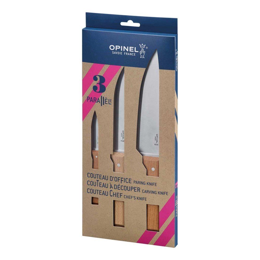 Opinel Messer-Set (Opinel Parallele Kochmesserset, 3 Messer)