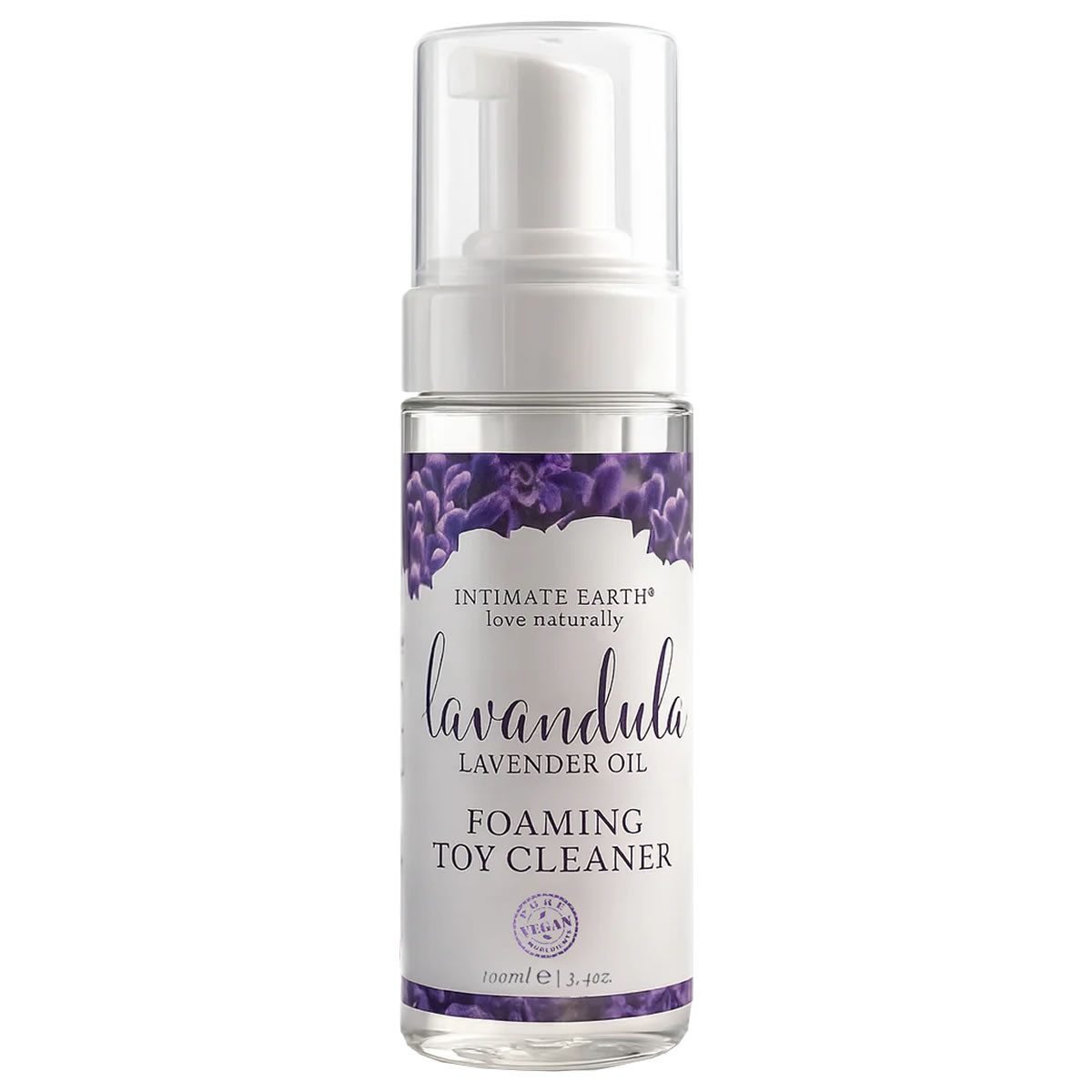 Intimate Earth Lavandula Toy-Reiniger (Flasche mit, [1-St. veganer und biologischer Reinigungsschaum für Liebesspielzeuge)