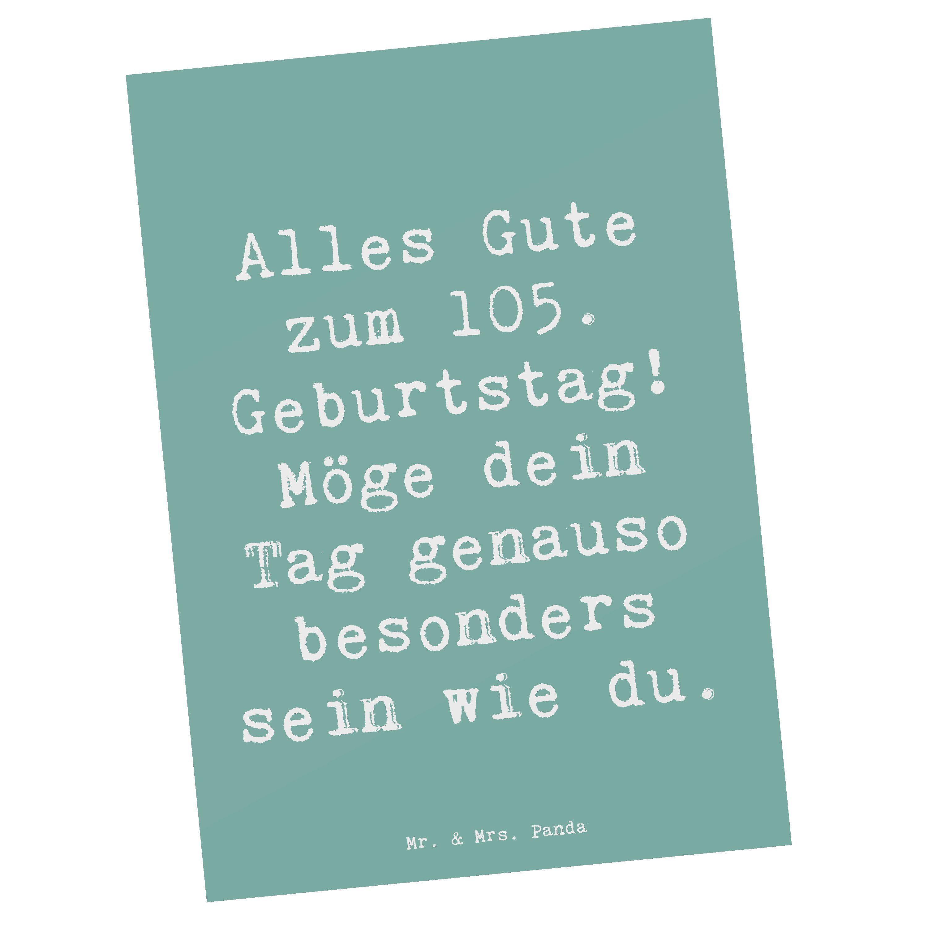 Postkarte Spruch 105. Geburtstag - Meeresbrise - Geschenk, Meilenstein, Alter