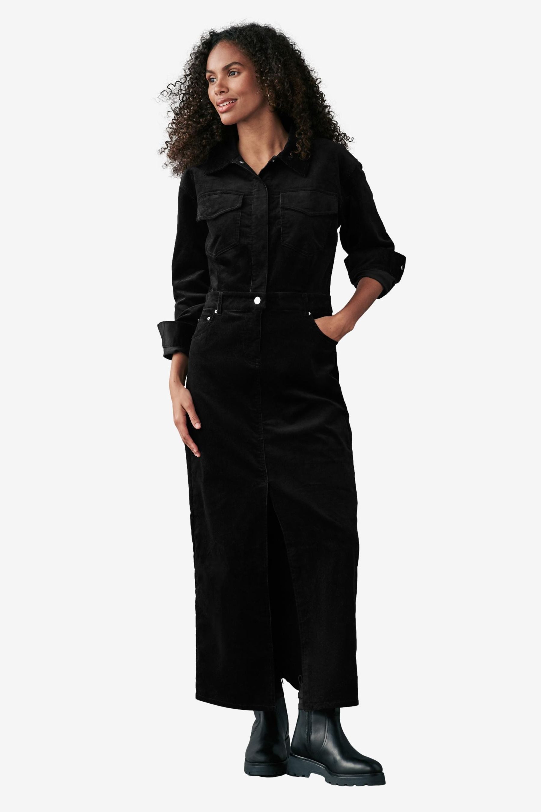 Cordkleid Midikleid aus Cord