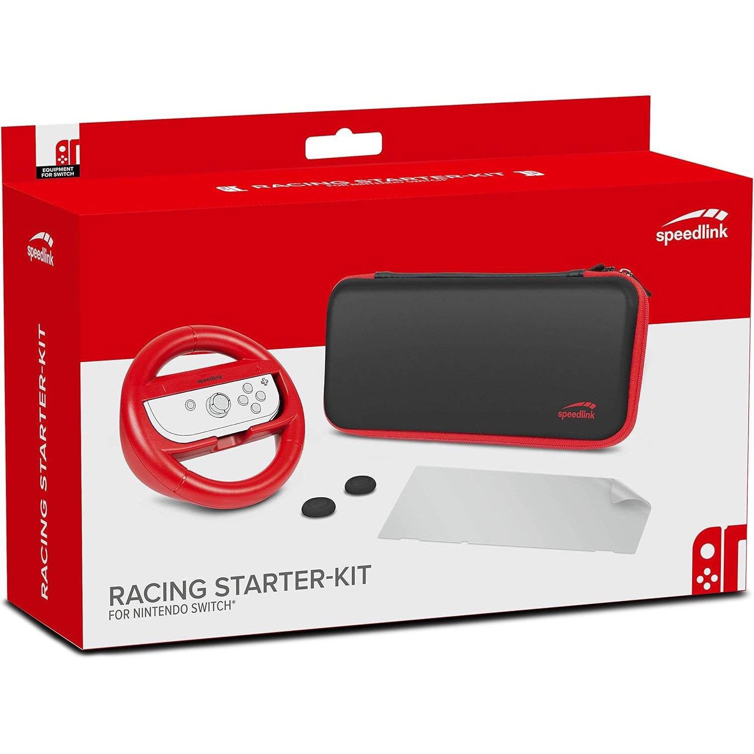 Speedlink Heckbox Racing Starter-Kit Nintendo Switch Lenkrad, (1-St), + Joy-Con-Aufsätze + Tasche