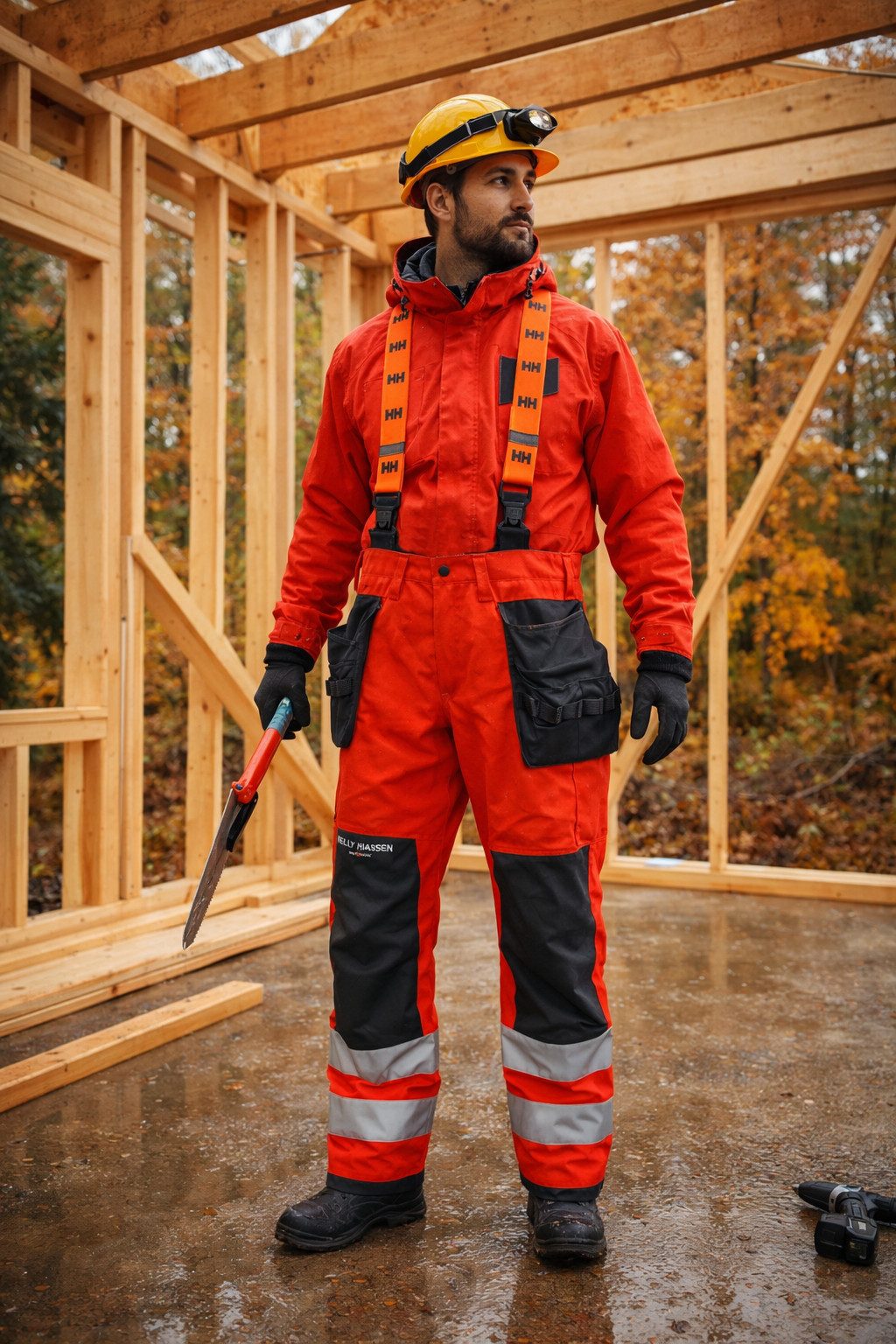 Helly Hansen workwear Arbeitshose Alna 2.0 Hi Vis Winter Latzhose 71491 Warnschutz Isolation