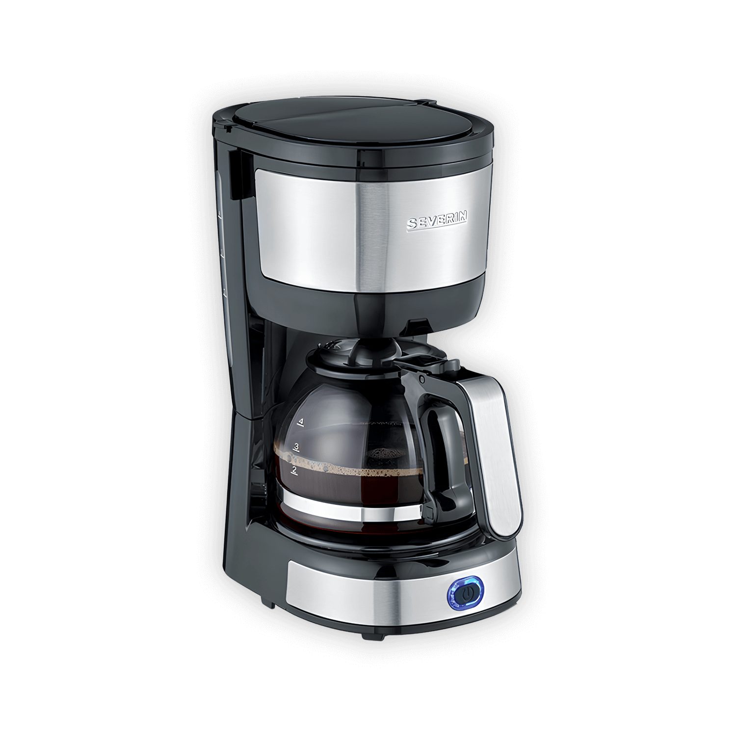 Severin Filterkaffeemaschine KA 4819 Kompakt Filter Kaffeemaschine schwarz|silberfarben