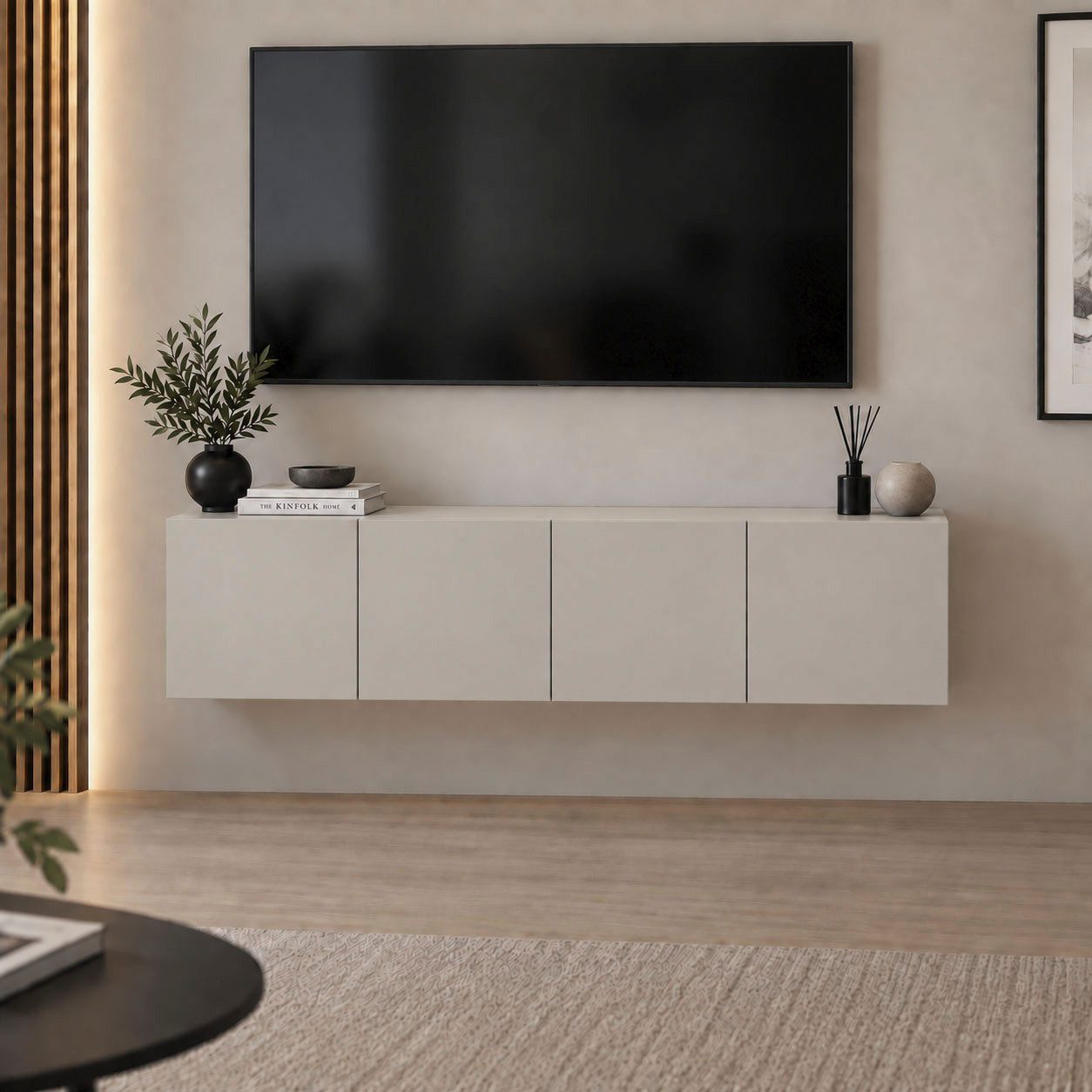 borchardt Möbel Lowboard Vaasa, Konsole, Hängeschrank mit 4 Türen