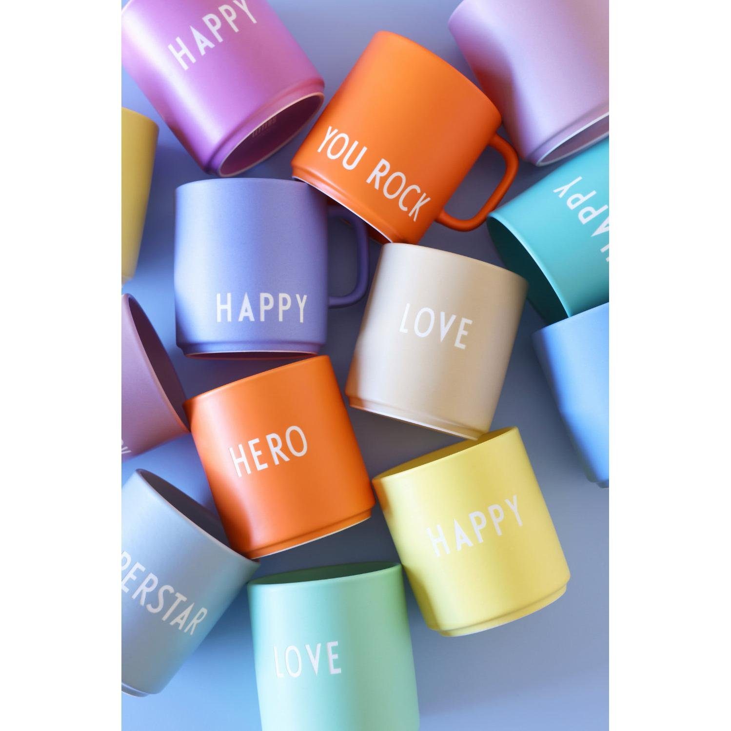 Becher Iris Tasse Favourite Letters Design Henkel Happy mit Cup Pale