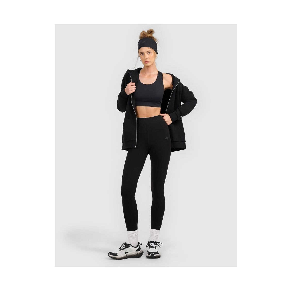 4F Outdoorhose Tights CAS F195 Wärmende Damenstrumpfhose aus Baumwolle mit elastischem Bund und