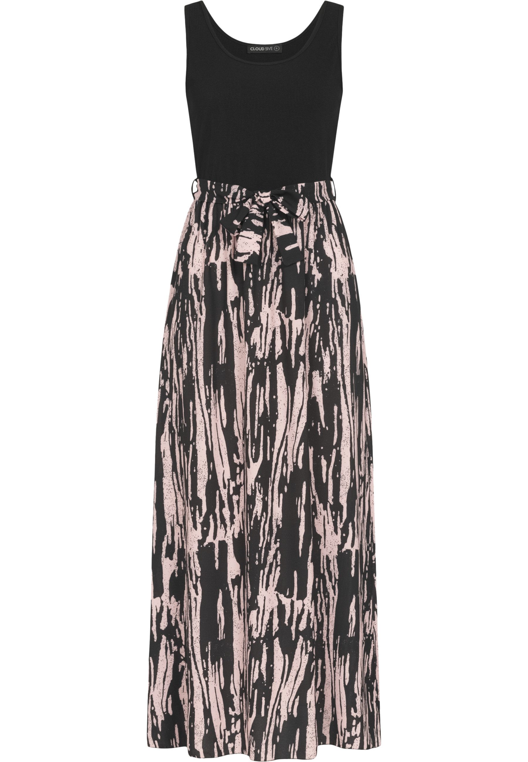 CLOUD 5IVE Shirtkleid CLOUD 5IVE 2-Tone Kleid mit Bindegürtel und Abstrakt günstig online kaufen