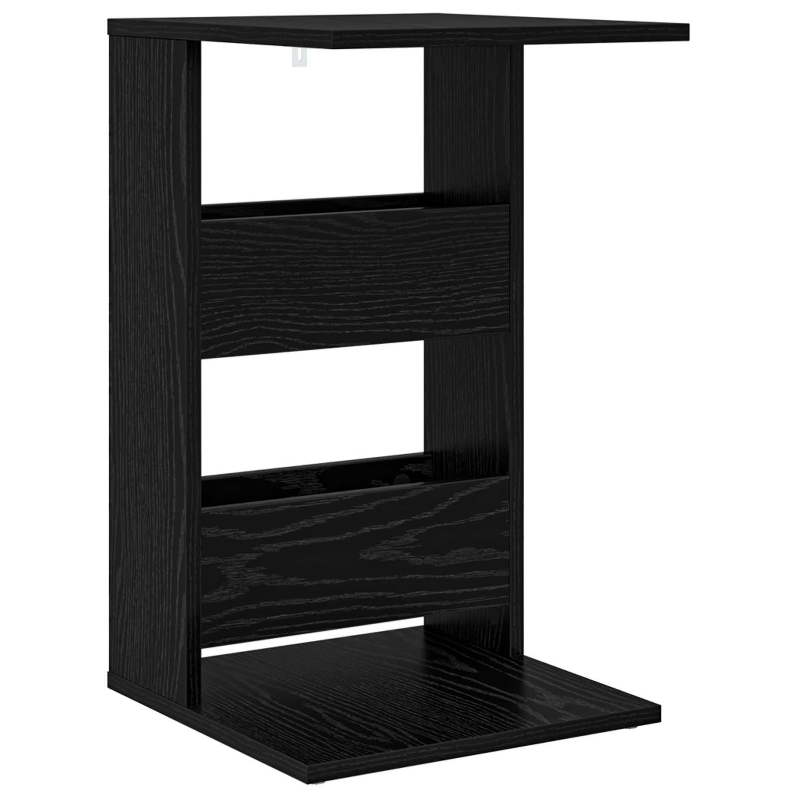 vidaXL Beistelltisch Beistelltisch Schwarz Eichen-Optik 40 x 35 x 60,5 cm (1-St)