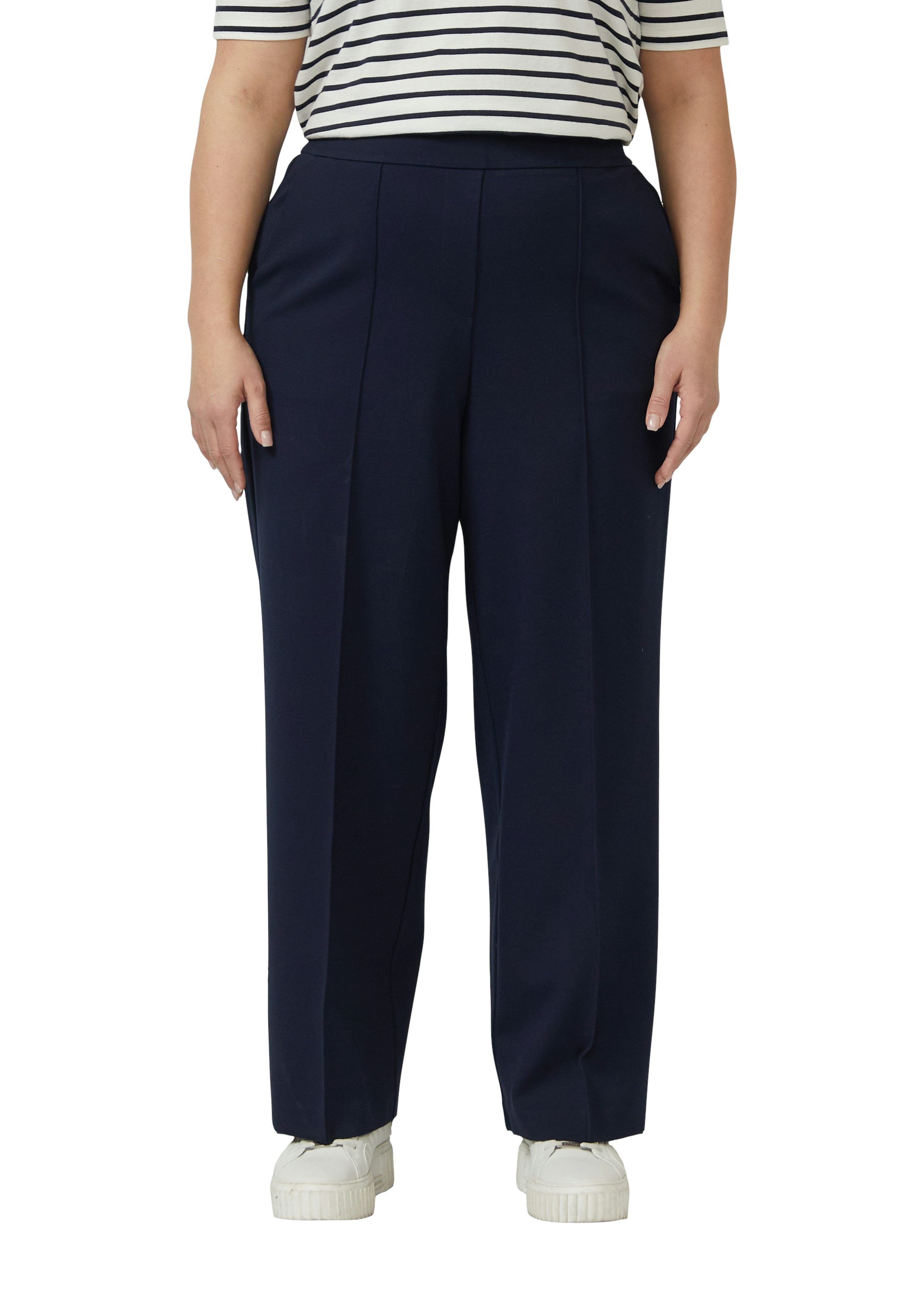 s.Oliver CURVE Bundfaltenhose mit Viskose und Stretch/Große Größen