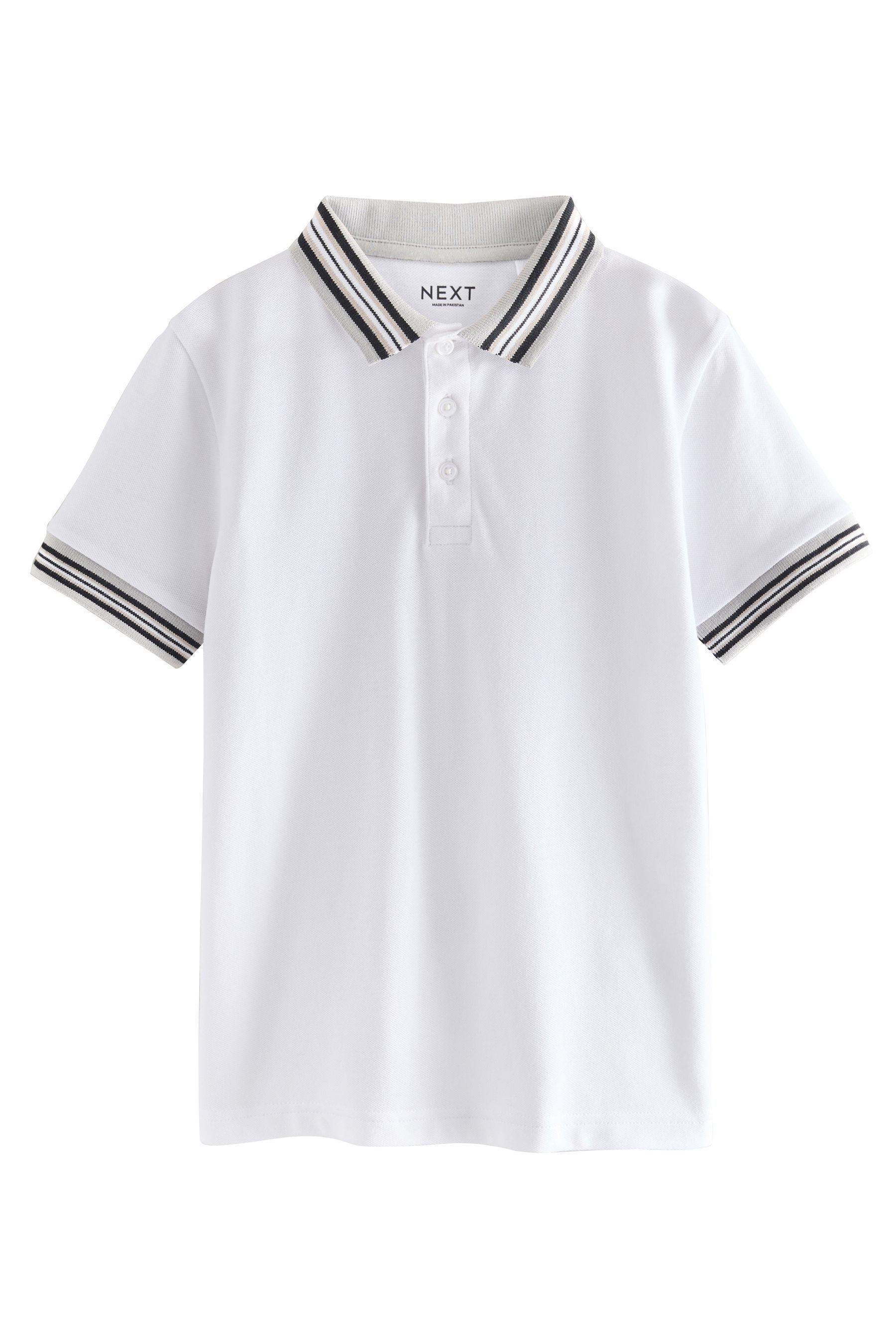 Poloshirt Kurzärmeliges Poloshirt mit gestreiften Kragen