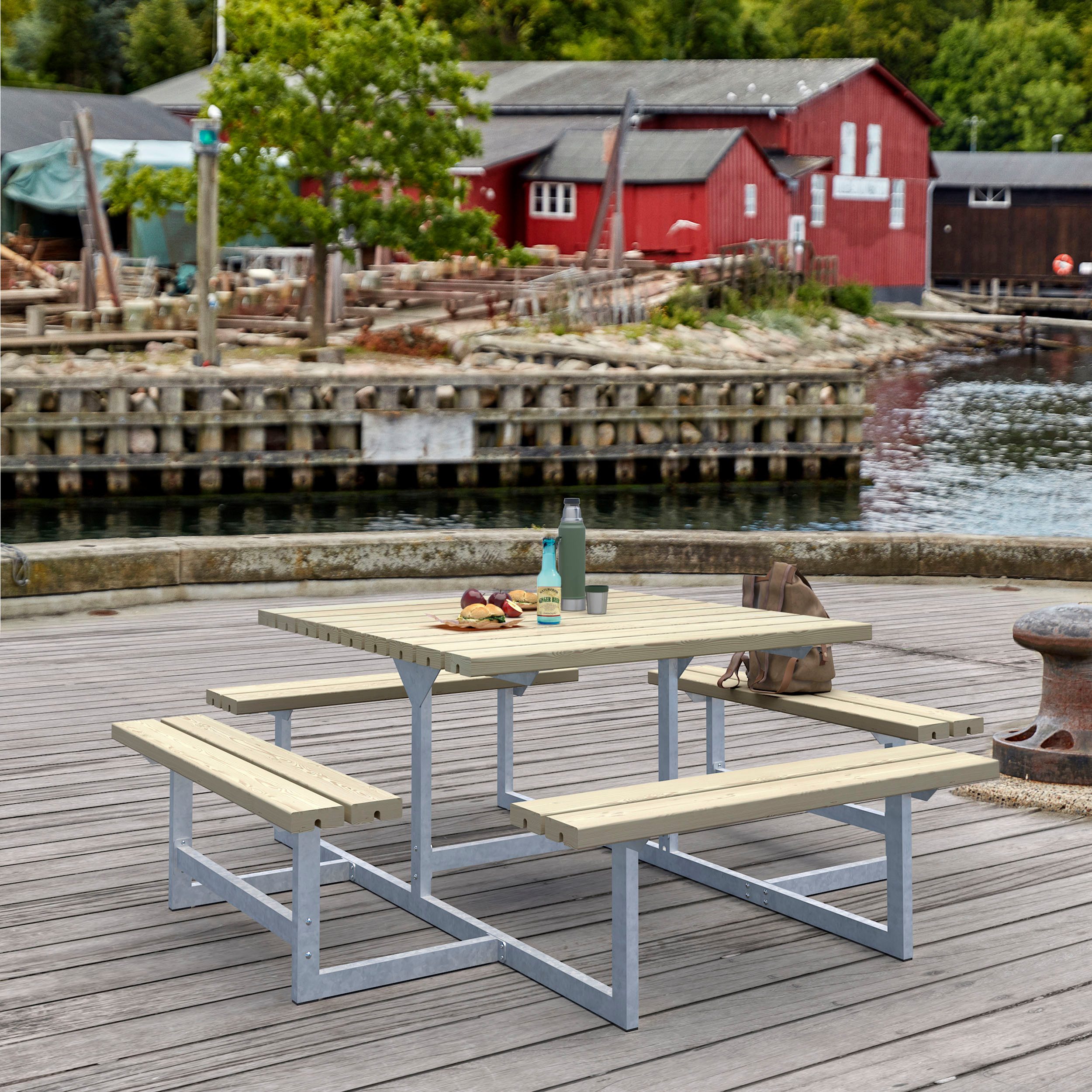 PLUS Garten-Essgruppe »Picnic« Kombimöbel, (1-tlg), 200x200x73/45 cm