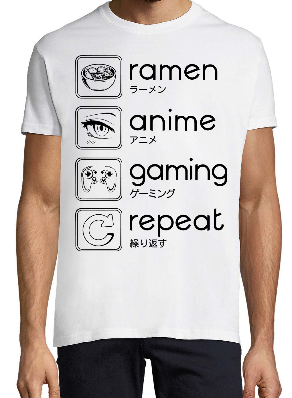 Youth Designz Print-Shirt Ramen Anime Gaming Herren T-Shirt mit lustigen Logo für Herren