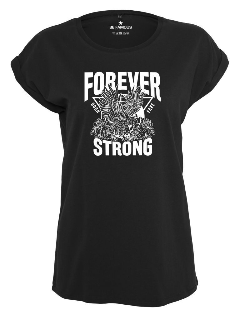 Be Famous Print-Shirt Rolled Forstrongpho (1-tlg., keine)