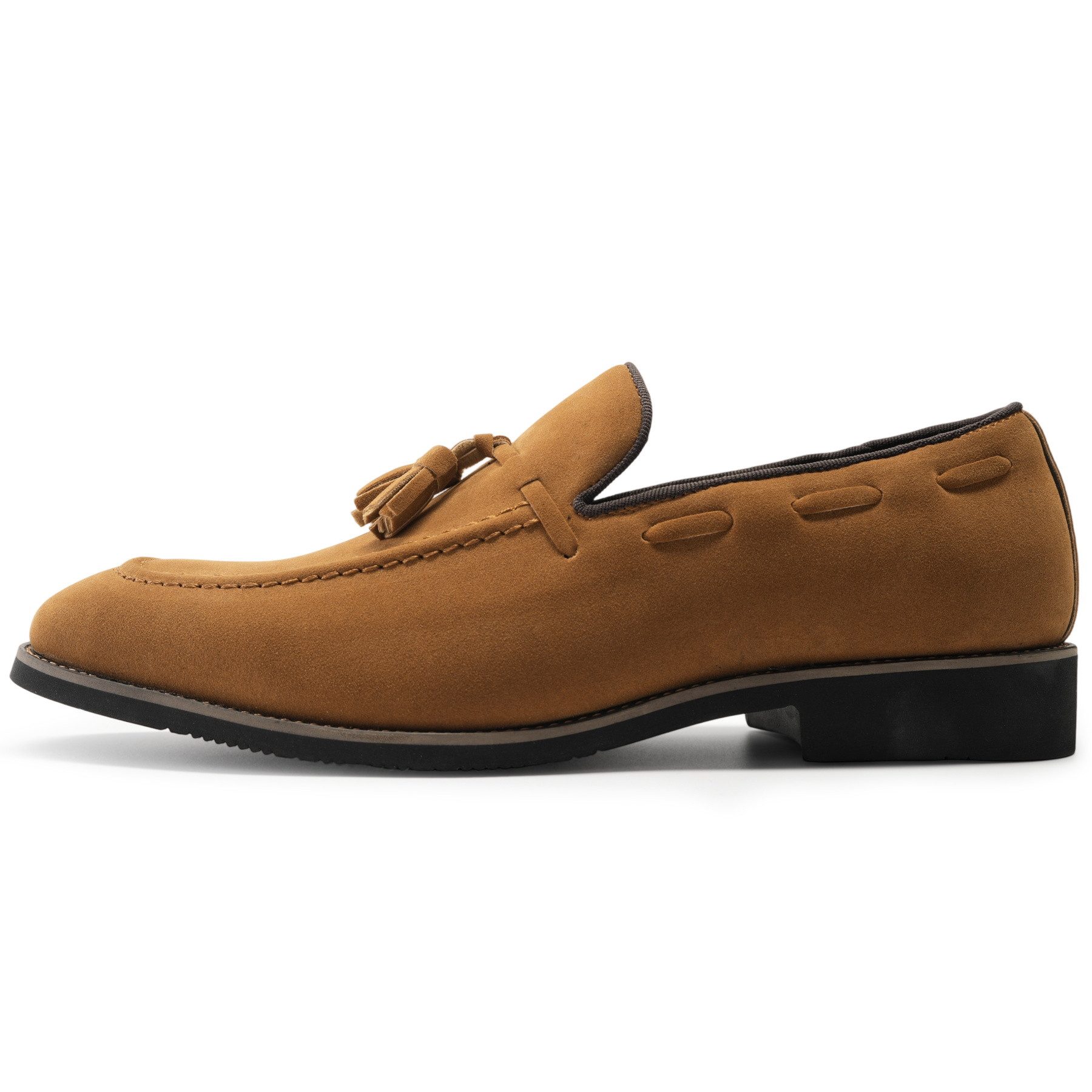Allthemen Loafer mit Quasten Slipper Seuede Loafer Spitze Zehenbereich