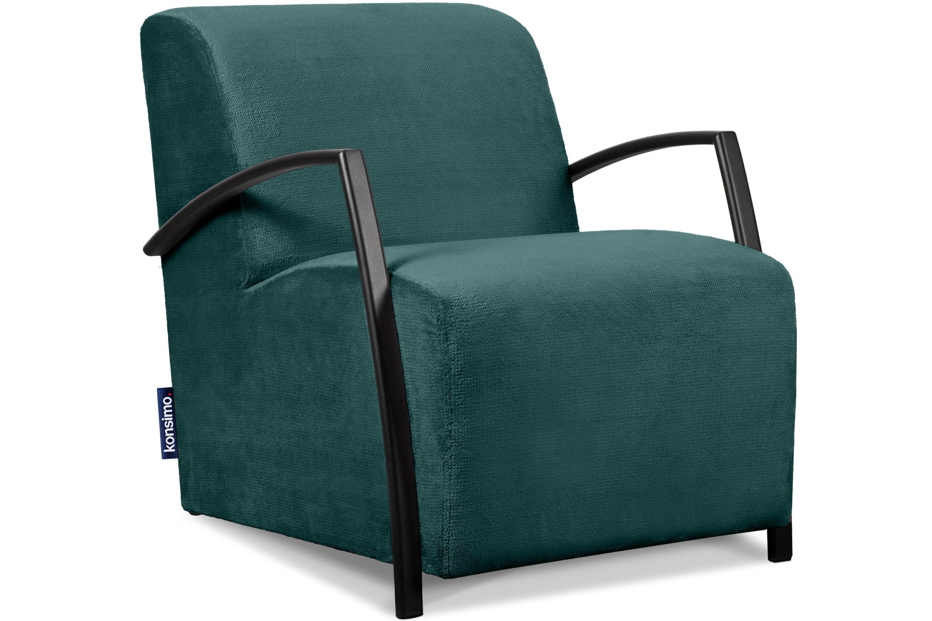 KONSIMO® Cocktailsessel CARO Sessel, mit gewellter Feder im Sitz,ergonomische Form für bequemes Sitzen