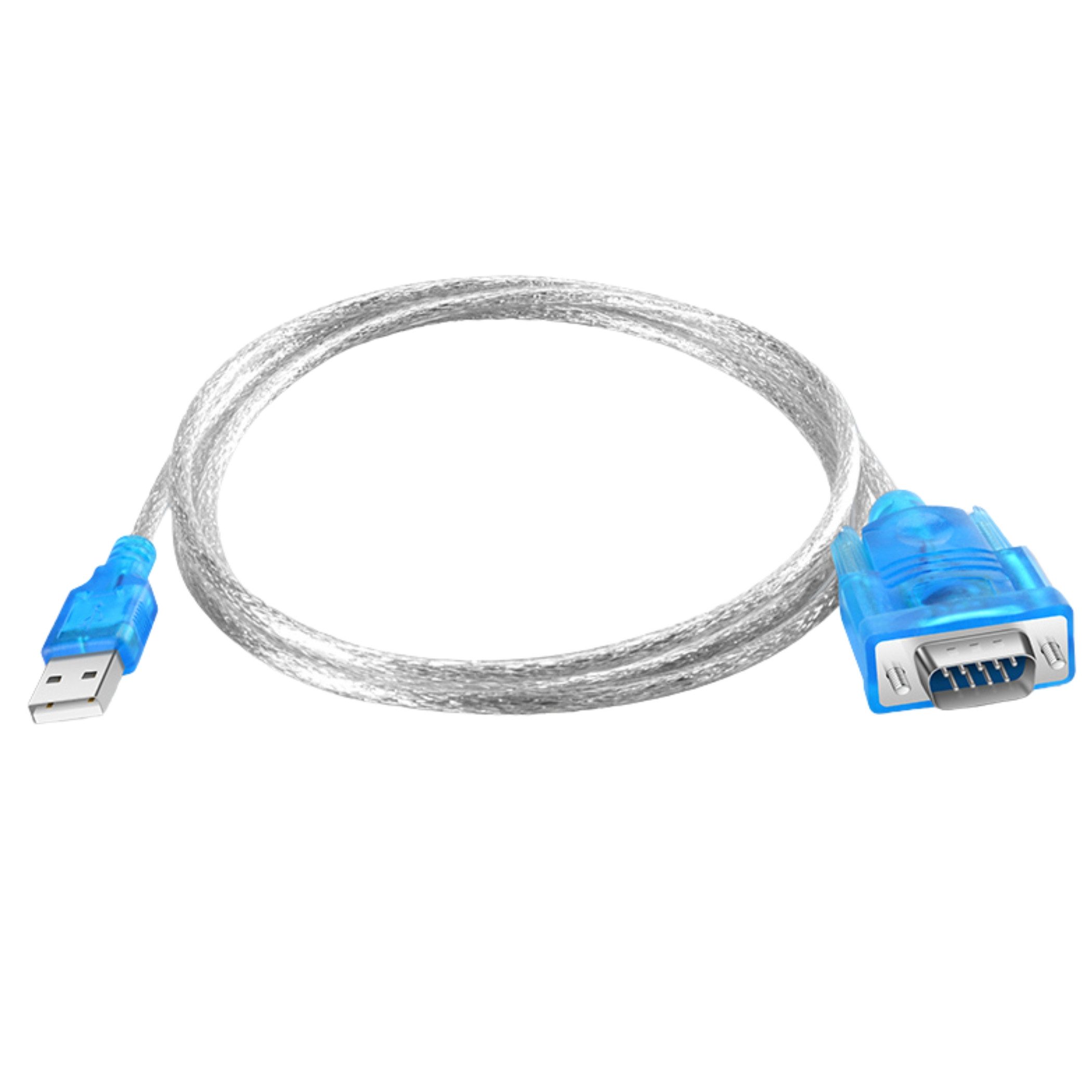 Bolwins O42 USB 2.0 auf RS232 Adapterkabel – COM Port Seriell DB9 9-Pin Win10 Computer-Kabel, USB-A Stecker, RS232 DB9 Stecker (80 cm), USB zu RS232 Konvertierung, serielle Datenübertragung