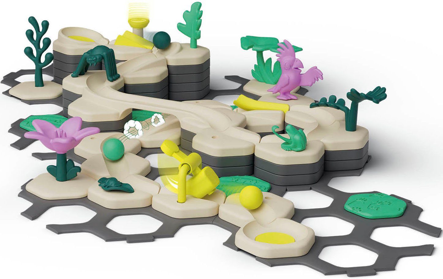 Ravensburger Kugelbahn-Bausatz GraviTrax Junior Starter-Set Jungle, Made in Europe