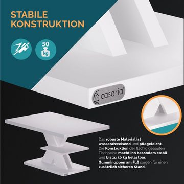 Casaria Couchtisch, 90x45x60cm modern 50mm Tischplatte 50kg Belastbarkeit Kratzfest Holz