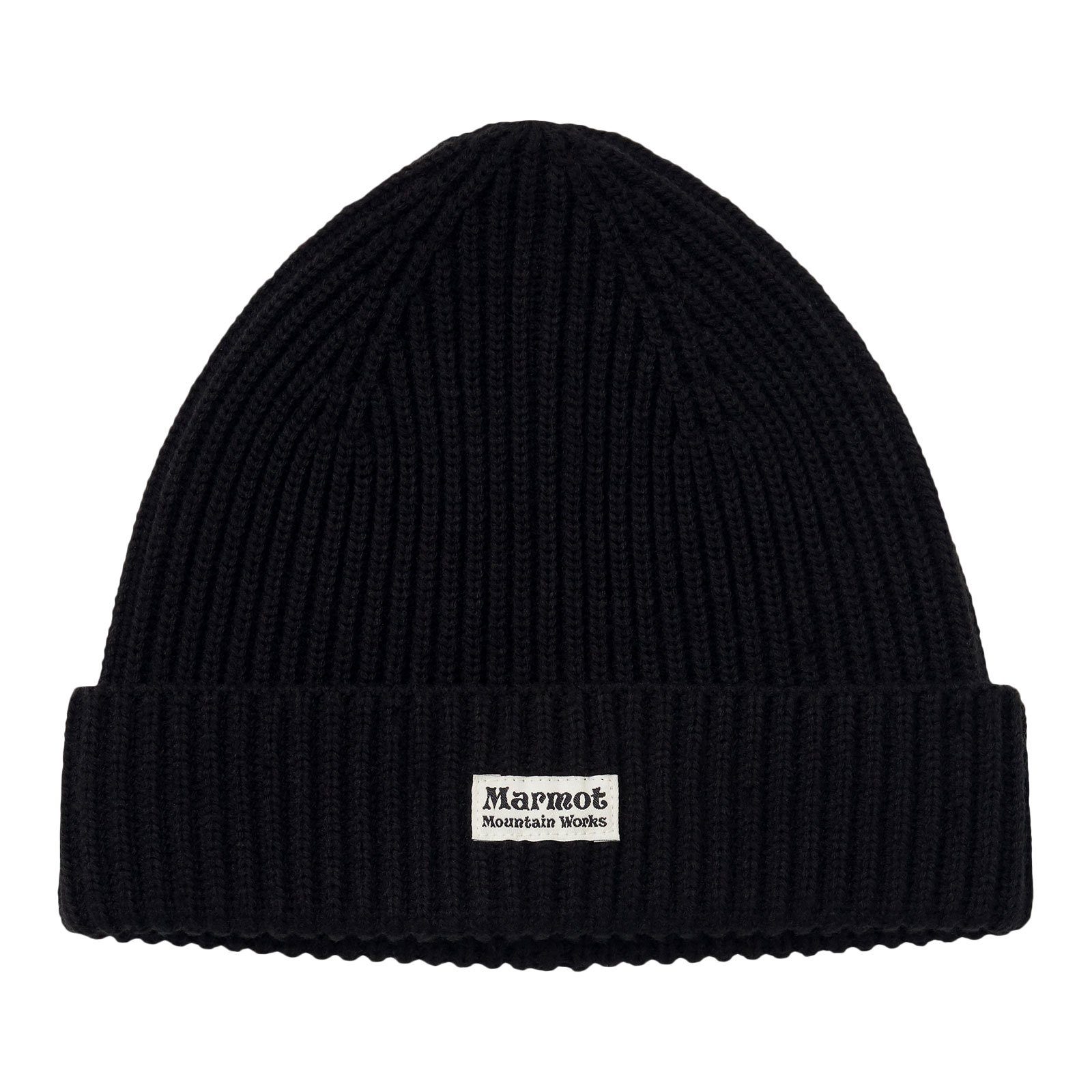 Marmot Strickmütze Ridgefield Beanie mit aufgenähtem Logo schwarz