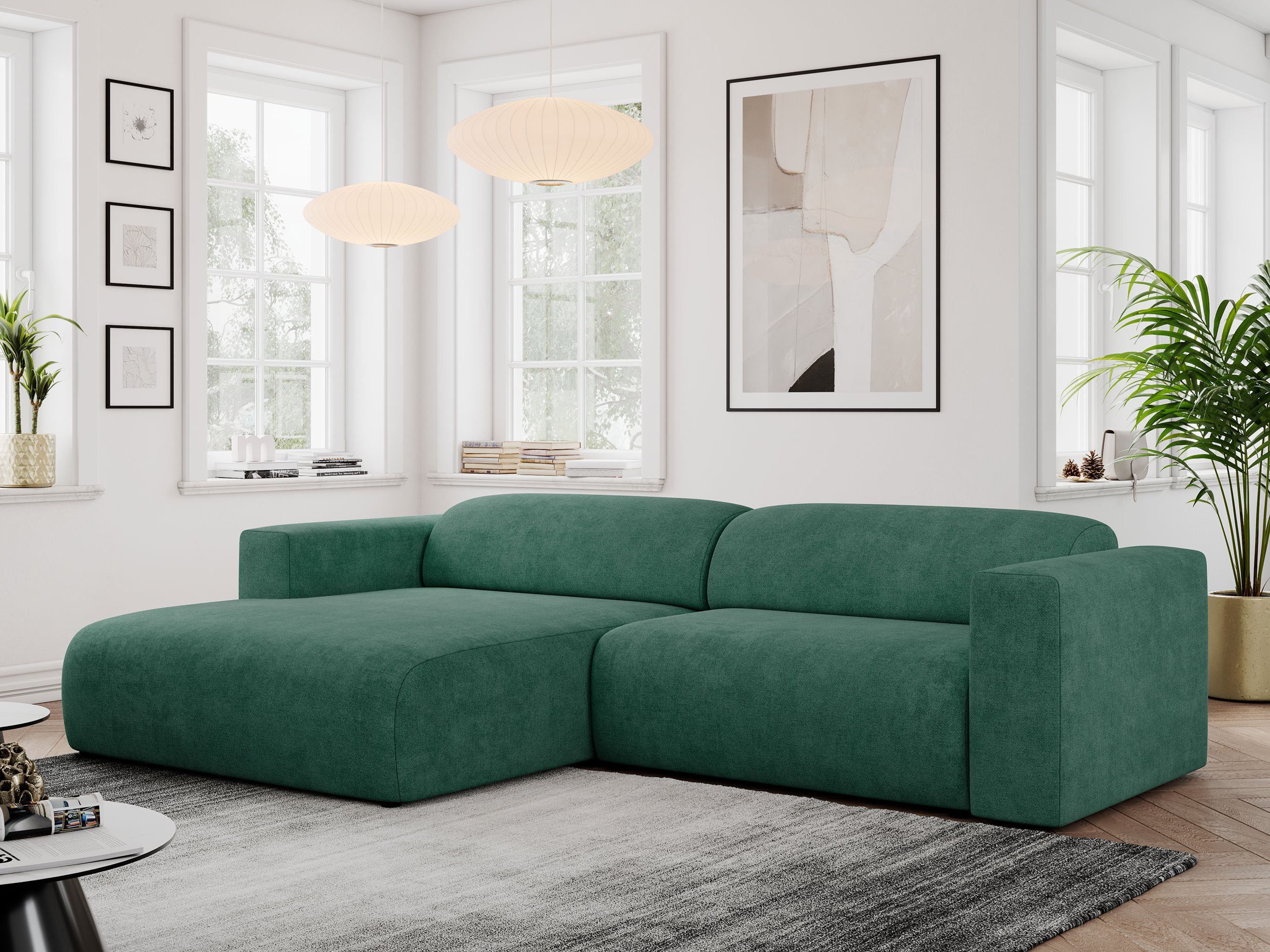 MKS MÖBEL Ecksofa PASADENA, Set, Wellenfedern, günstig online kaufen