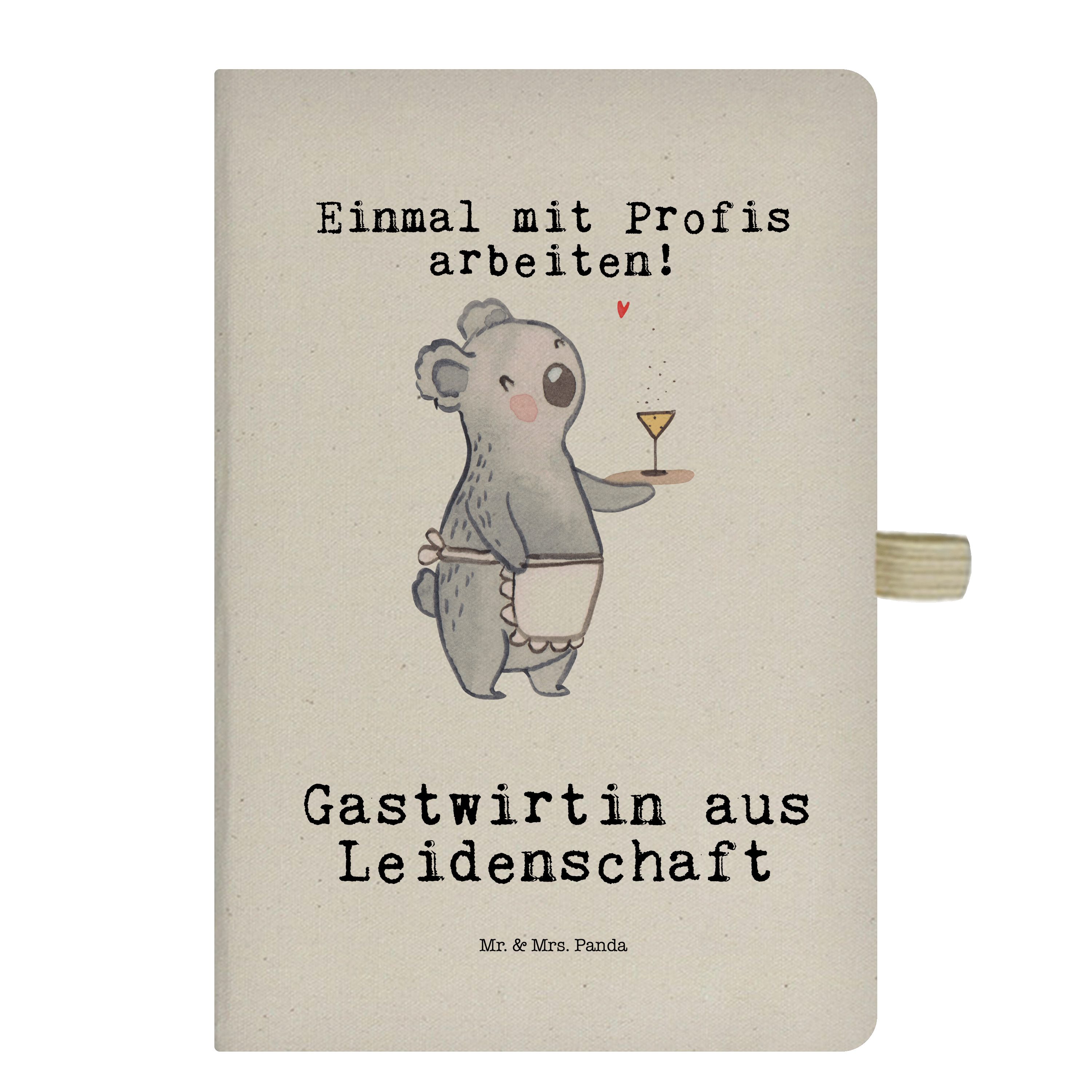 Ad Gastwirtin Mr. & - Panda Transparent Notizbuch & aus Leidenschaft Barkeeperin, Panda - Mrs. Mr. Geschenk, Mrs.