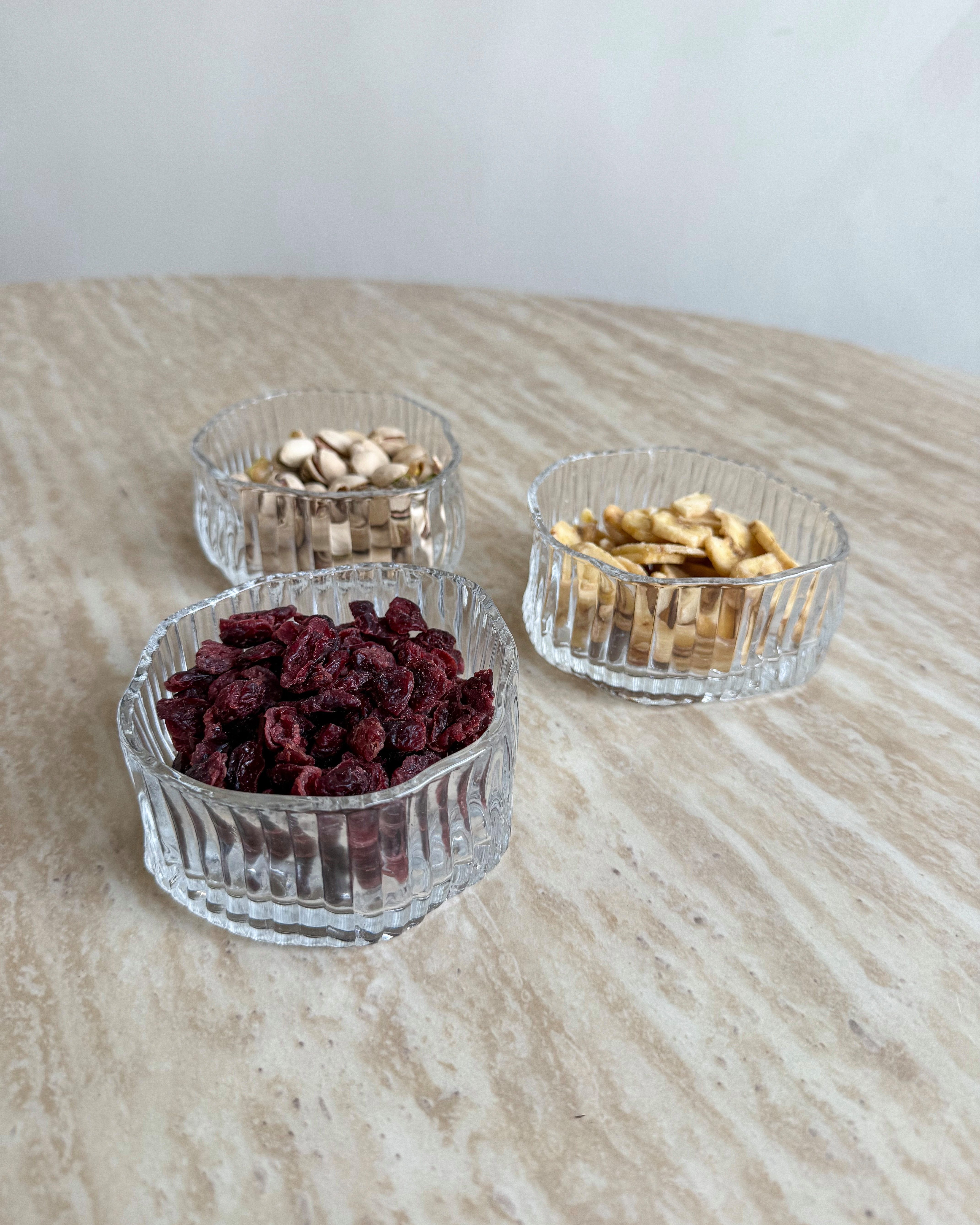 EKA Dessertschale Diamond Stripe Glasschalen, Glas, (6-tlg)