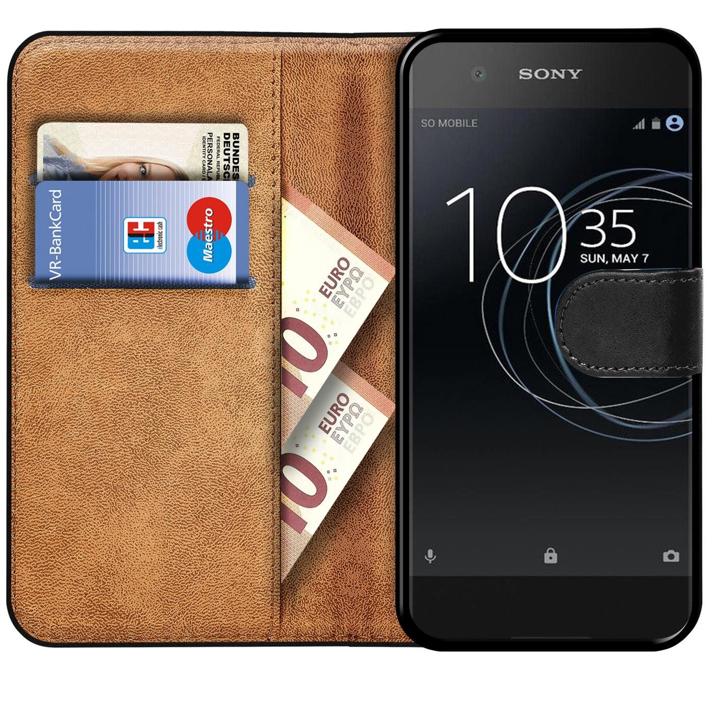 CoolGadget Handyhülle Book Case Handy Tasche für Sony Xperia XA1 Ultra 6 Zoll, Hülle Klapphülle Flip Cover für Sony XA1 Ultra Schutzhülle stoßfest