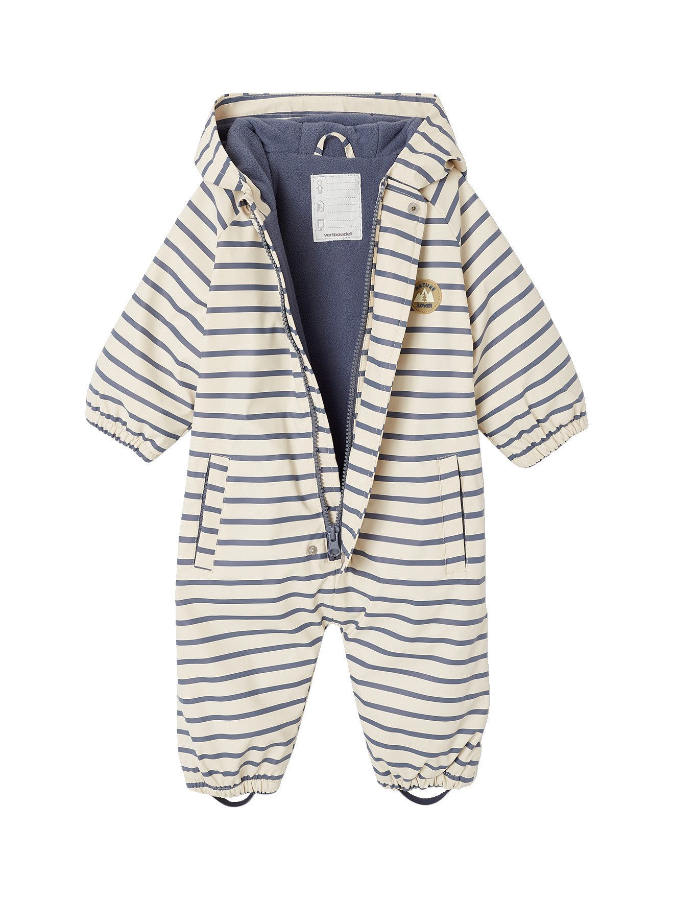 vertbaudet Overall Baby Regen-Overall mit Fleecefutter und Kapuze – Bild 5 von 5