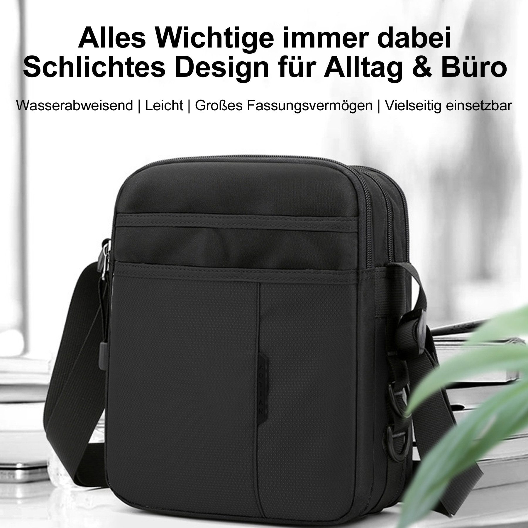 Keyura Umhängetasche shoulder bag Herren Oxford Herren Tasche männer umhängetasche (Wasserdicht Schultertasche, Crossbody Bag Backpack, Crossbody, Reise Arbeitstasche, für Männer Messenger Bag), für Männer und Frauen, die Outdoor-Sportarten wandern