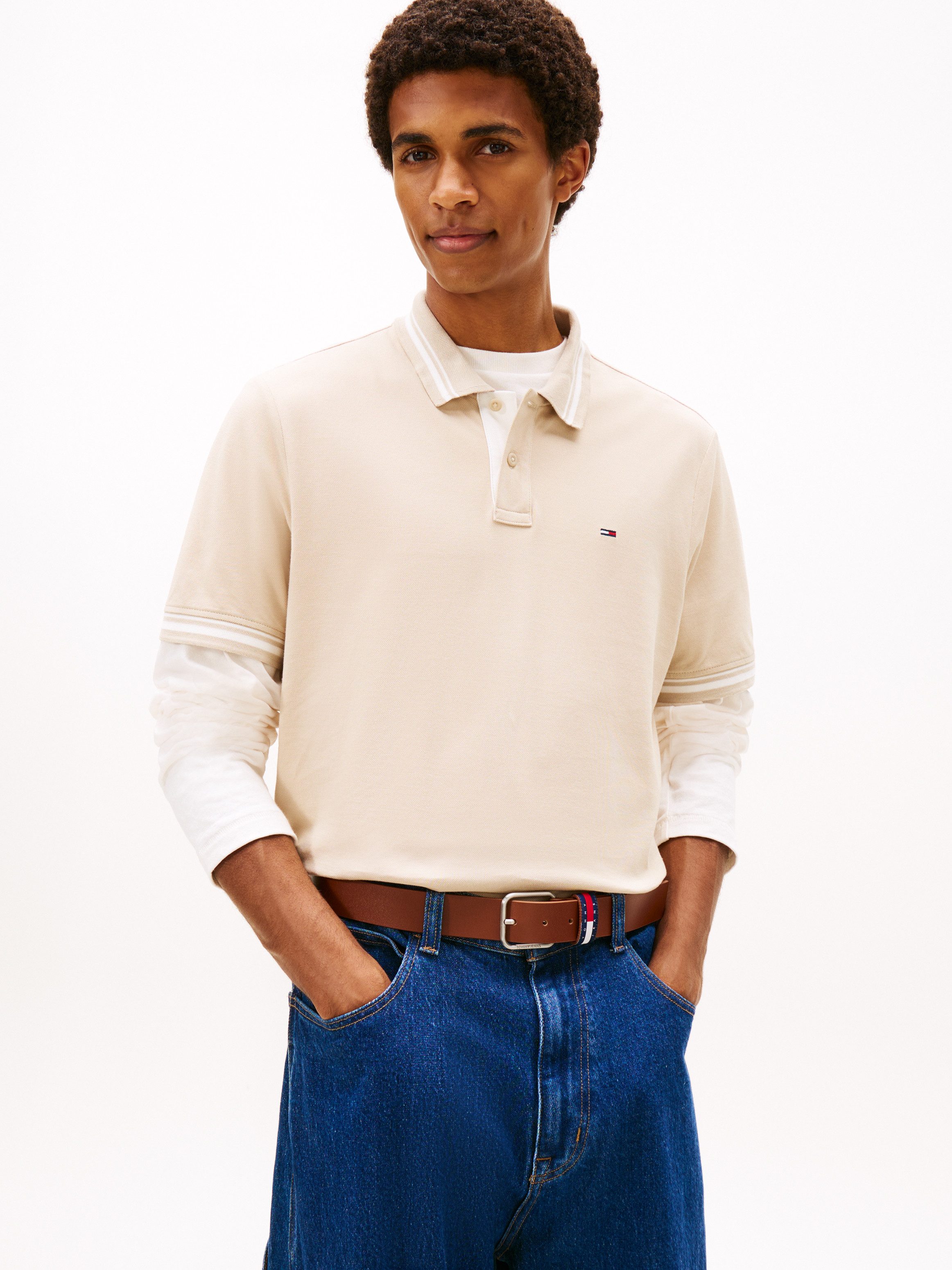 Tommy Jeans Poloshirt TJM REG TIPPED POLO EXT Mit Rundhalsausschnitt günstig online kaufen