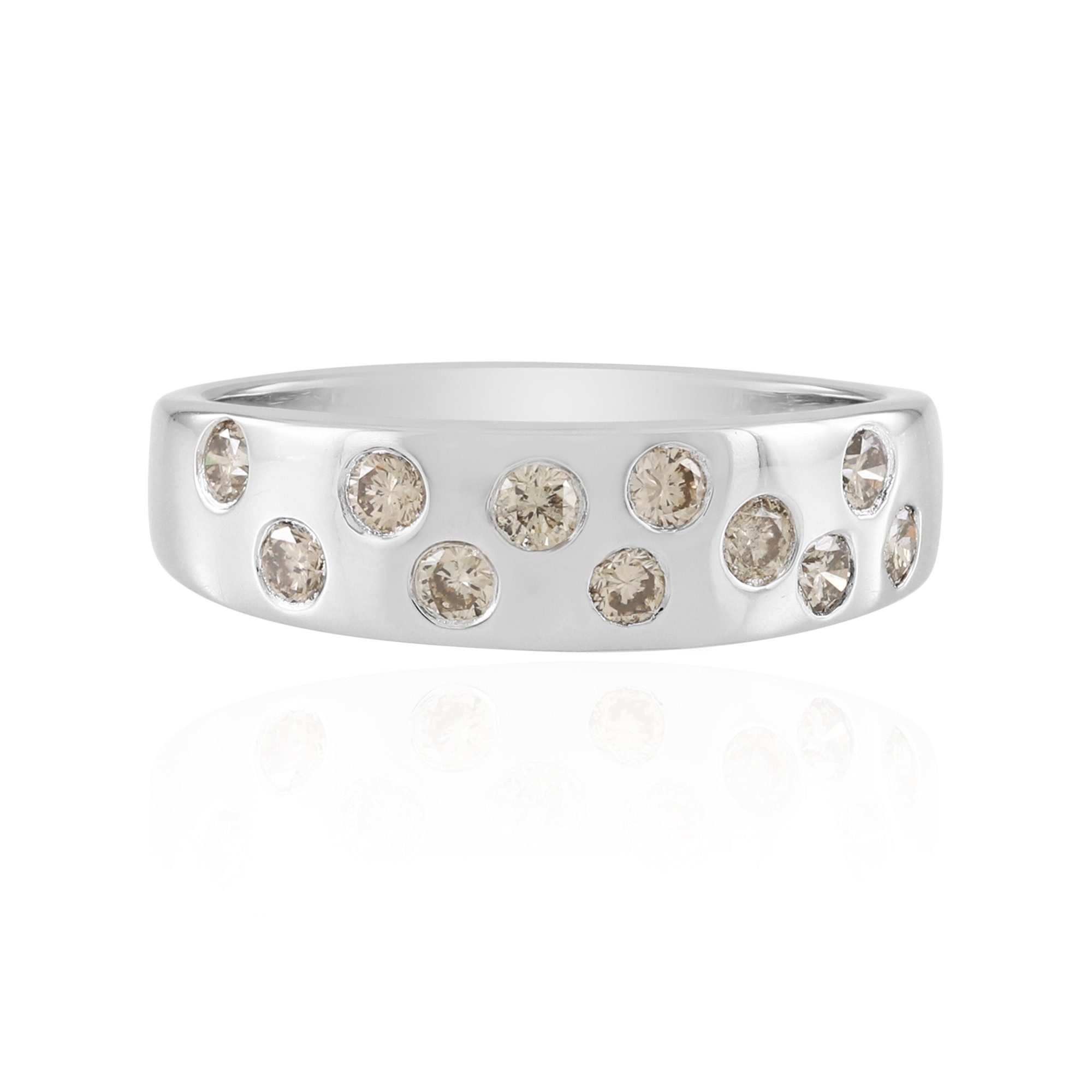 Cavill Diamantring Cavill Silberring 0,40 ct Schokoladen Diamanten rhodiniert 925 (1-tlg)