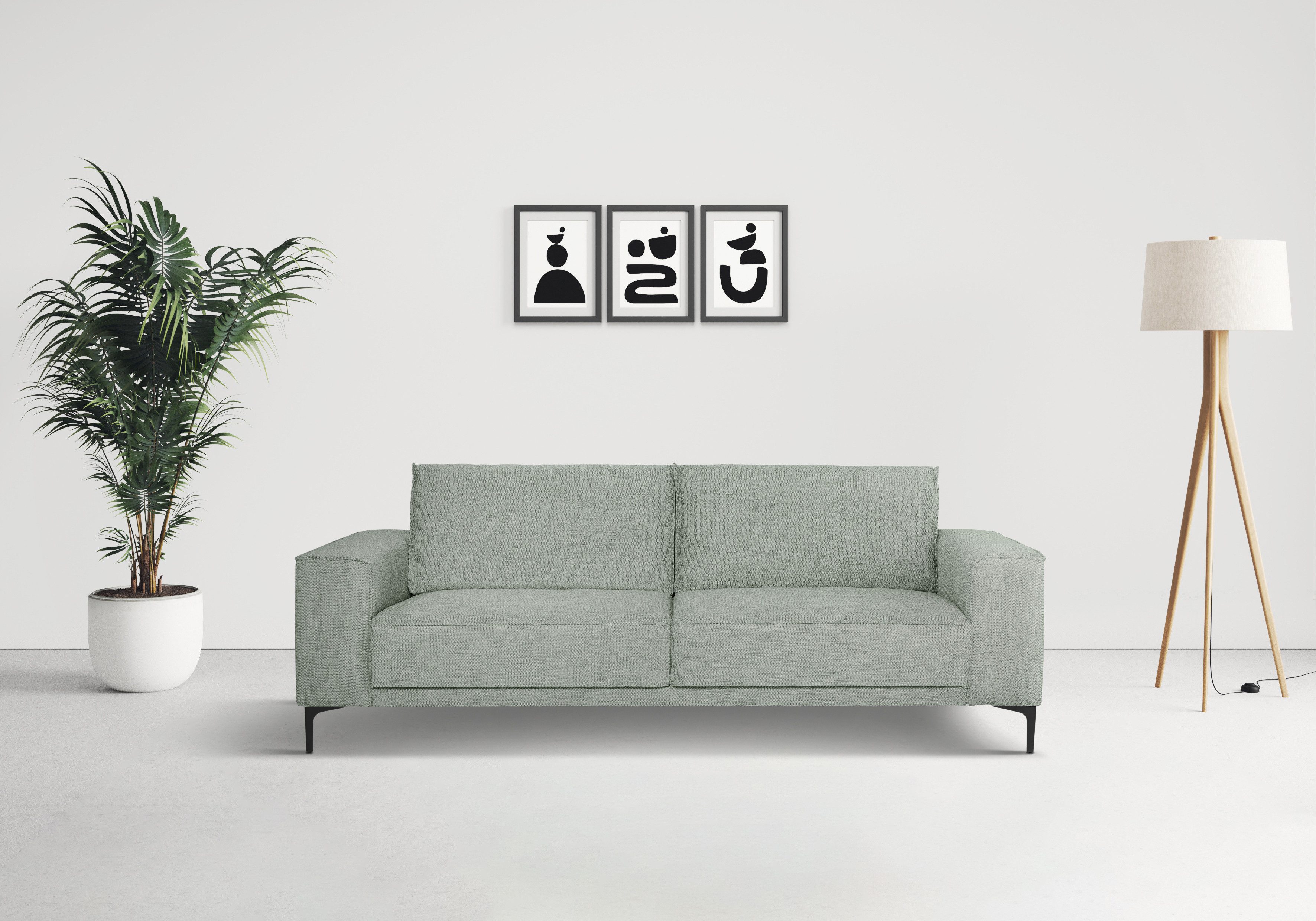 Places of Style 3-Sitzer "Oland", 224 cm, Wellenunterfederung, Skandi-Desig günstig online kaufen