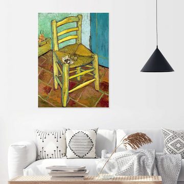 Posterlounge Poster Vincent van Gogh, Van Goghs Stuhl, Wohnzimmer Malerei
