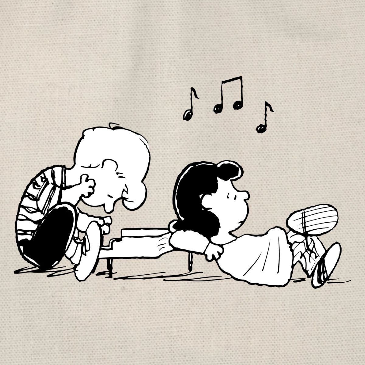 Spreadshirt Turnbeutel Peanuts Schroeder Und Lucy Turnbeutel (1-tlg)