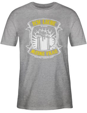 Shirtracer T-Shirt Ich liebe es wenn meine Frau mich Bier trinken lässt - Herren & Männer Geschenke - Herren Premium T-Shirt lustiges Geschenk für Ihn