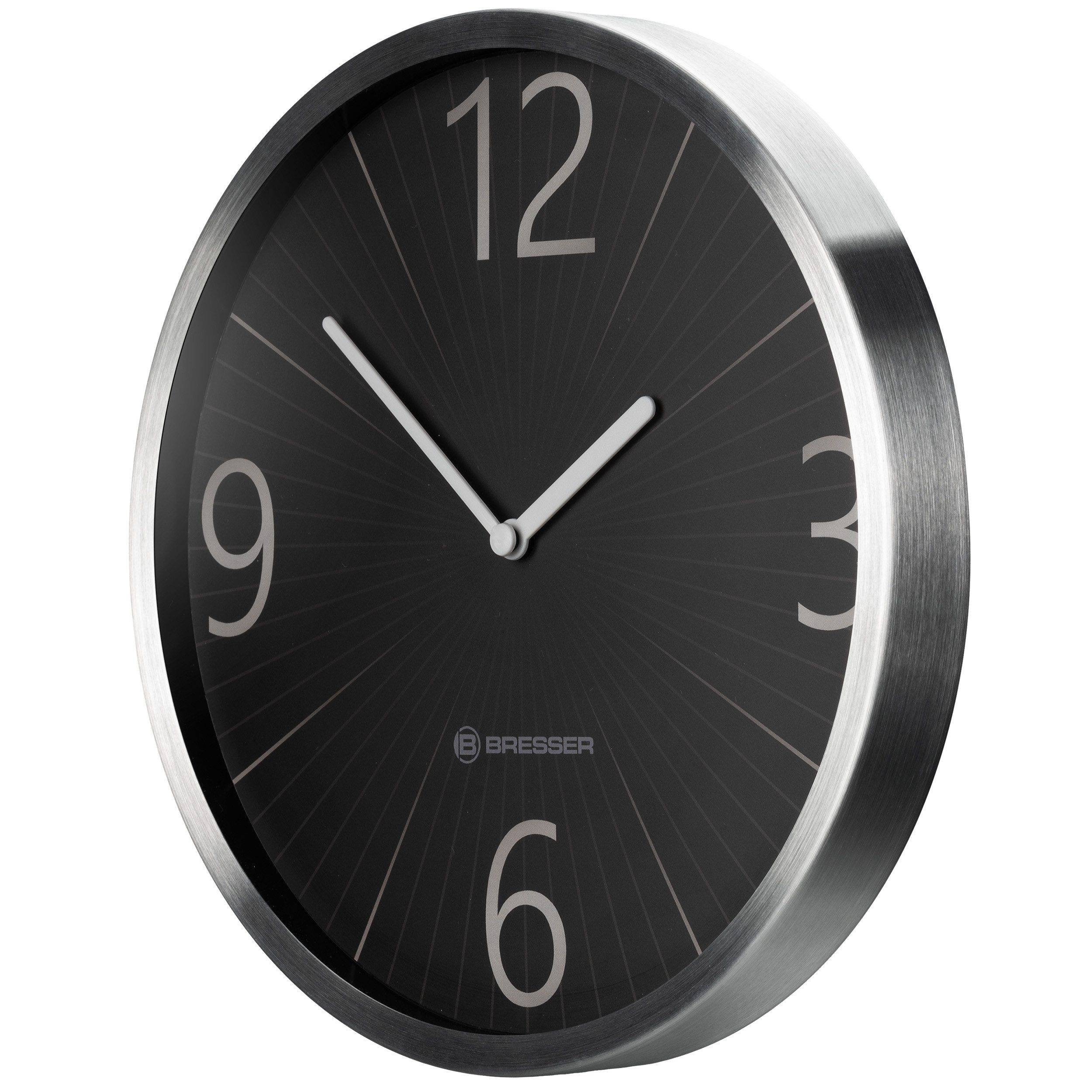 BRESSER Wanduhr BRESSER MyTime Funkwanduhr 25 cm schwarz