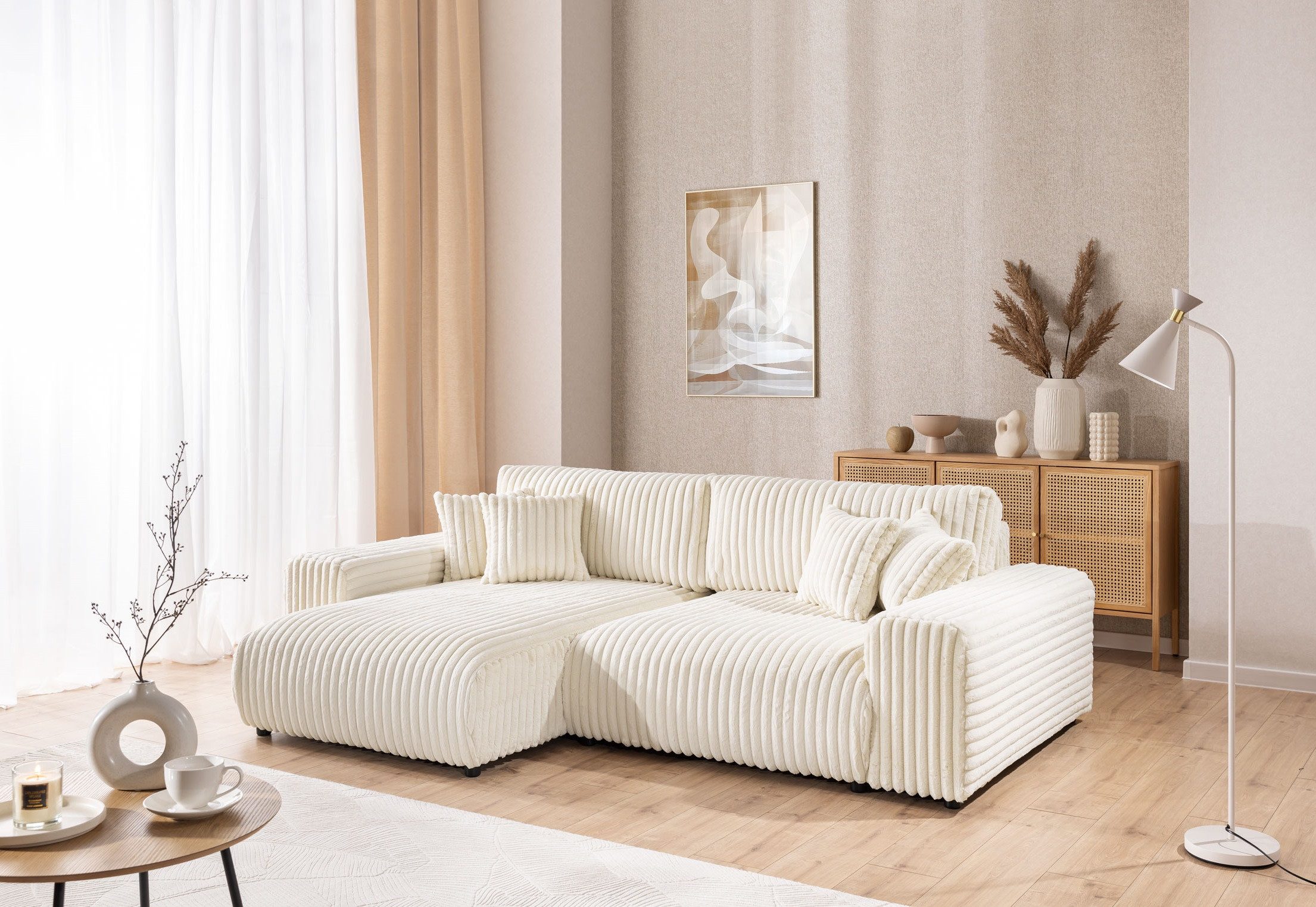 S-Style Möbel Ecksofa Mollis mit Schlaffunktion günstig online kaufen