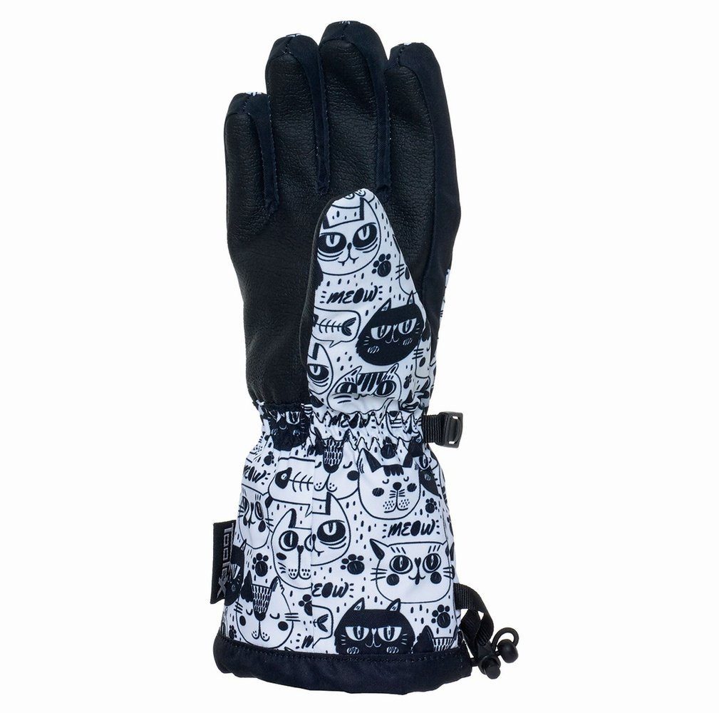 MATT Lederhandschuhe Matt Fingerhandschuhe Tootex Tiermotiv Skihandschuh