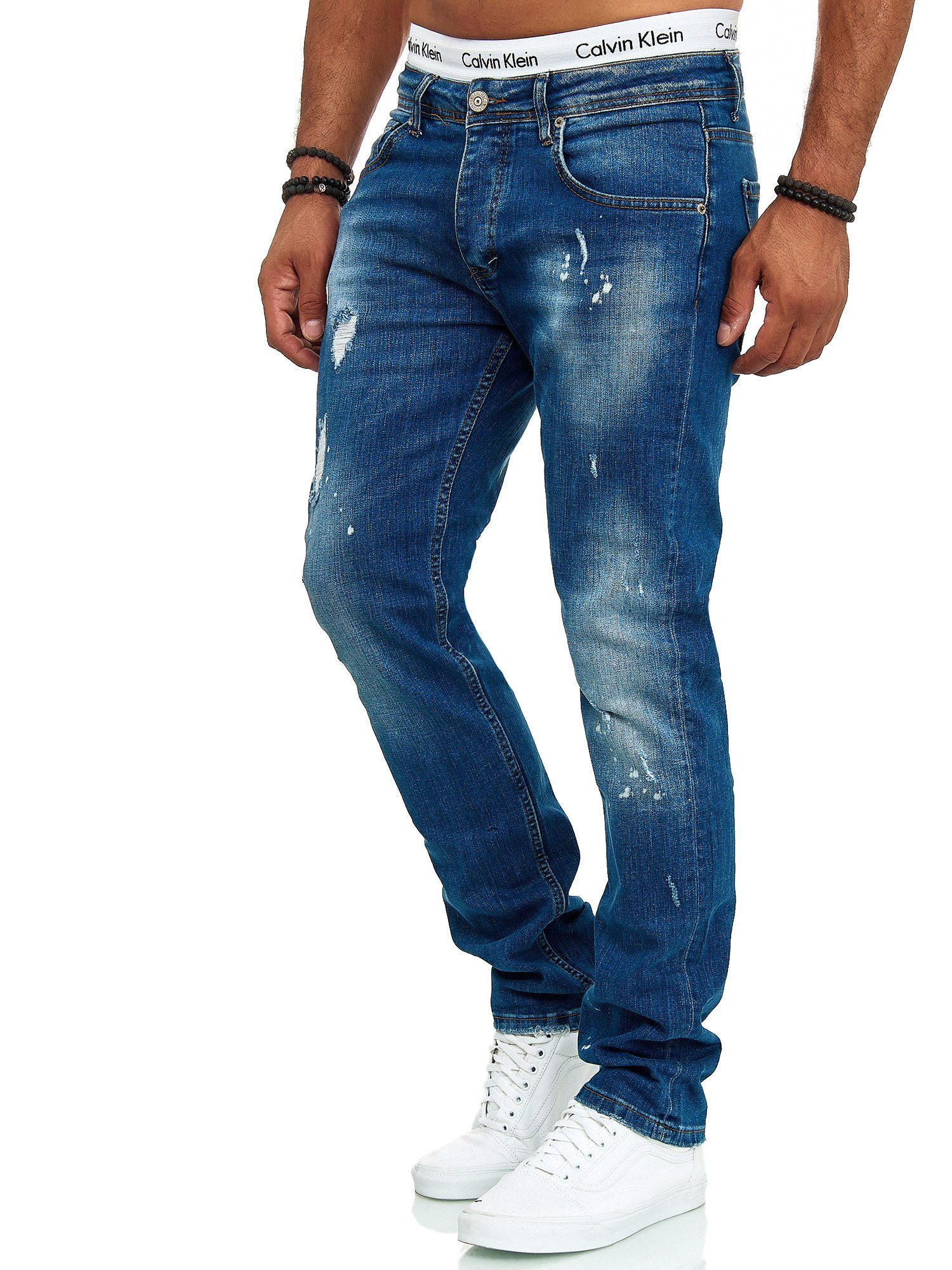 J-700C Freizeit Casual Business (Jeanshose Designerjeans Blau OneRedox Bootcut, 710 1-tlg) Straight-Jeans