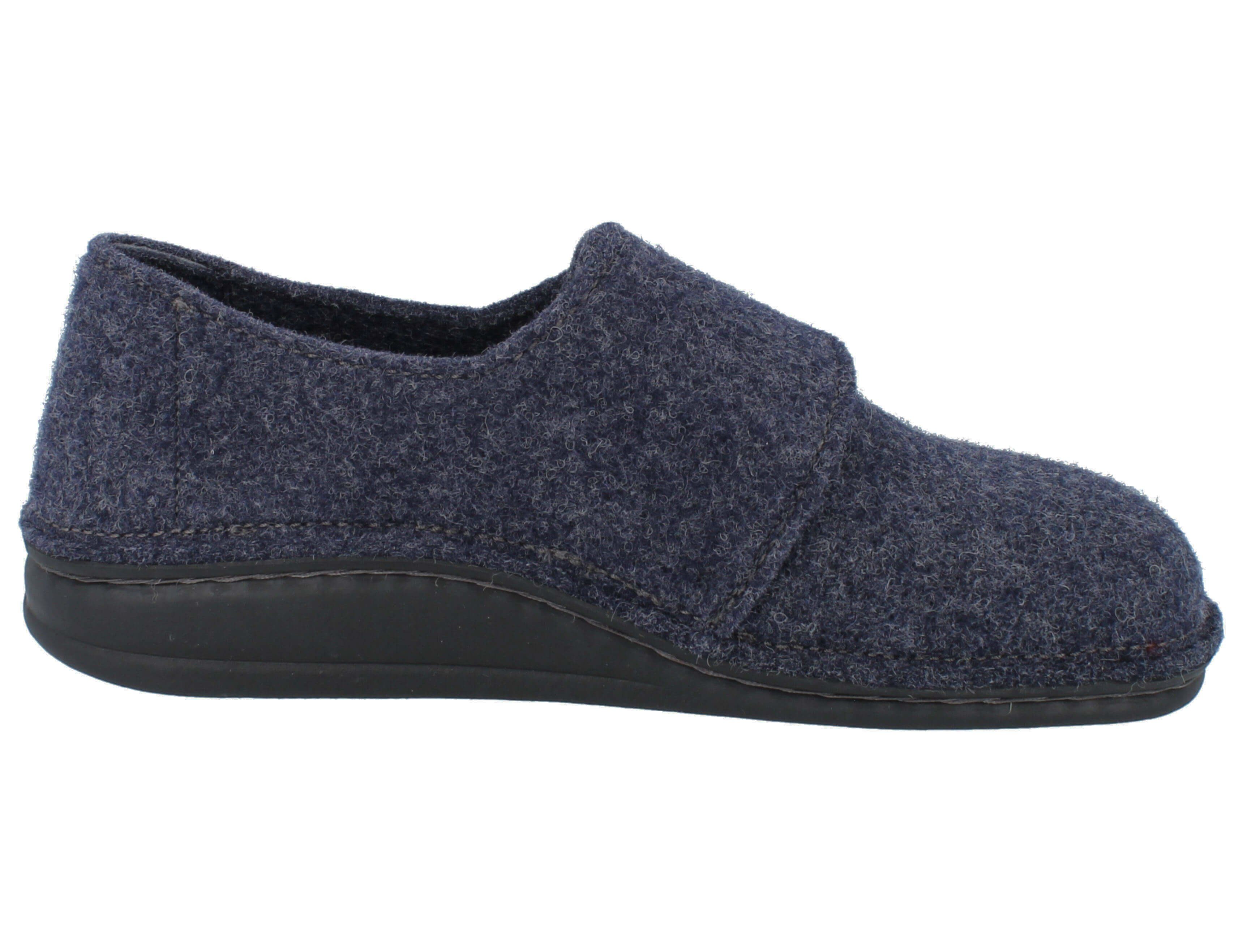 Finn Comfort FINN COMFORT Filzmoos Herren Hausschuhe blau Wollfilz - Größe: 46 Hausschuh Wechselfußbett